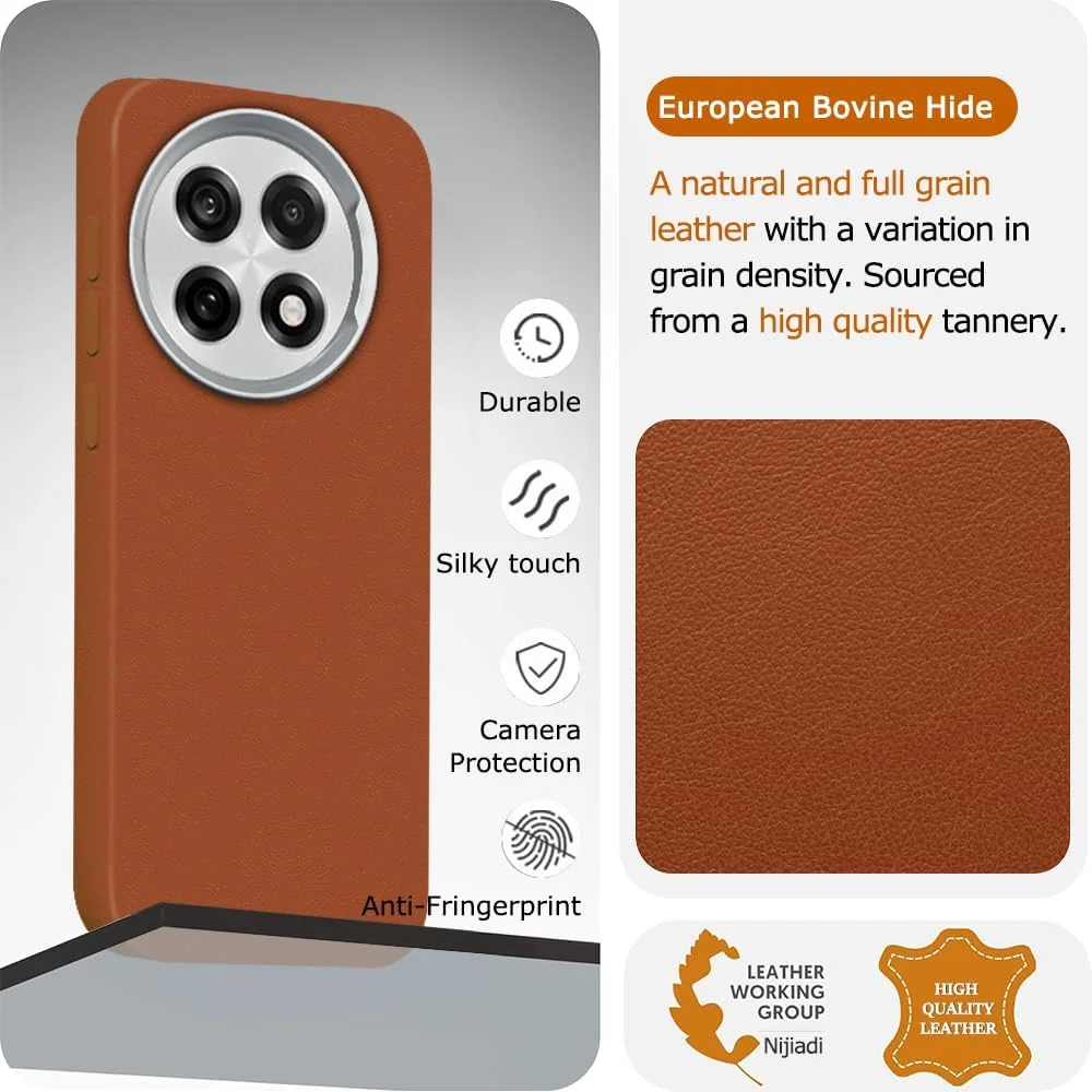 قاب محافظ گوشی نایجیادی سازگار با وان پلاس 13R، نرم، سبک، باریک، بافت چرمی TPU، ضد خش، پشتیبانی از شارژ بی سیم، ضد ضربه، محافظ - قهوه ای قاب محافظ گوشی نایجیادی سازگار با وان پلاس 13R، نرم، سبک، باریک، بافت چرمی TPU، ضد خش، پشتیبانی از شارژ بی سیم، ضد ضربه، محافظ - قهوه ای