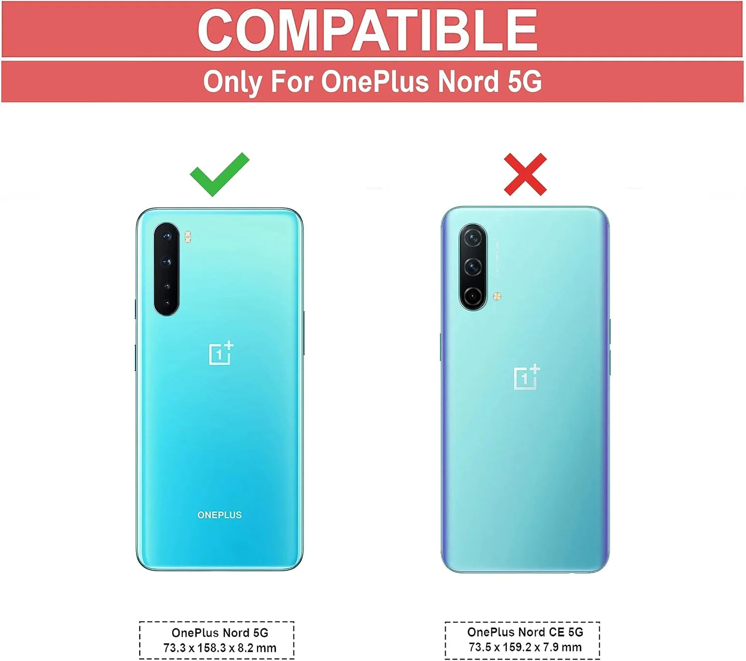 قاب پشتی Zapcase برای OnePlus Nord | سازگار با قاب پشتی OnePlus Nord | قاب پشتی 360 درجه | قاب شفاف برای OnePlus Nord با محافظت از دوربین | (TPU + PC | مشکی مات)