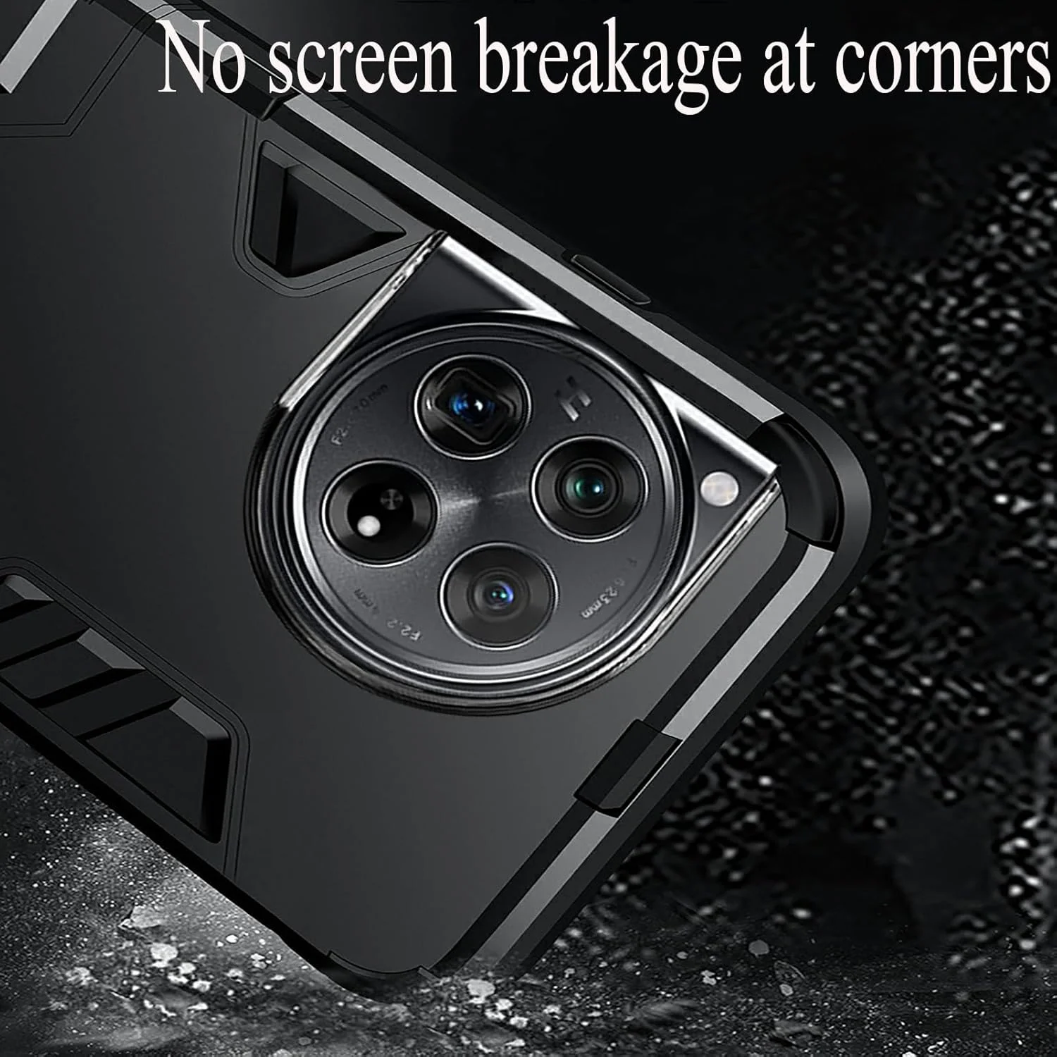 قاب محافظ گوشی وان پلاس 12 5G، مدل هیبریدی با ضربه گیر دو لایه و بند همرنگ، مشکی قاب محافظ گوشی وان پلاس 12 5G، مدل هیبریدی با ضربه گیر دو لایه و بند همرنگ، مشکی