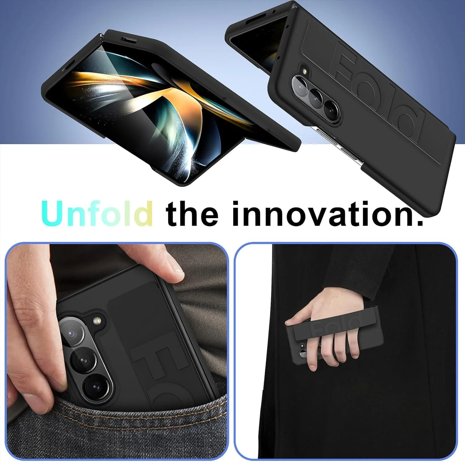 کاور مچی Agrifilm سازگار با گلکسی زد فولد 6 - کاور سخت PC ضد ضربه با لمس مات، باریک و نازک به همراه بند کاور مچی Agrifilm سازگار با گلکسی زد فولد 6 - کاور سخت PC ضد ضربه با لمس مات، باریک و نازک به همراه بند