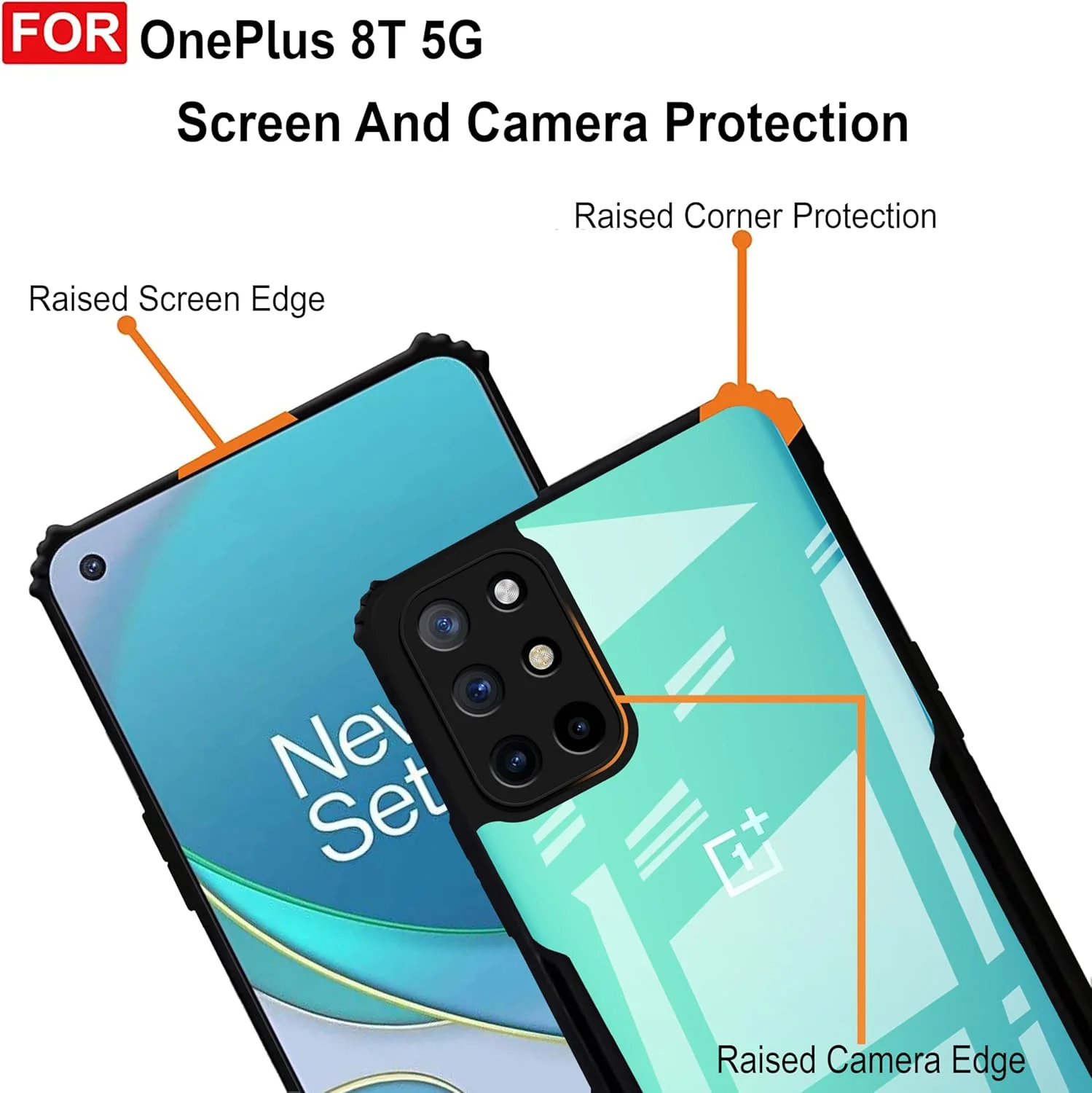 کاور محافظ پشت گوشی ZAP CASE برای OnePlus 8T 5G | سازگار با OnePlus 8T 5G | کاور شفاف با محافظت از دوربین | TPU + PC | مشکی مات کاور محافظ پشت گوشی ZAP CASE برای OnePlus 8T 5G | سازگار با OnePlus 8T 5G | کاور شفاف با محافظت از دوربین | TPU + PC | مشکی مات