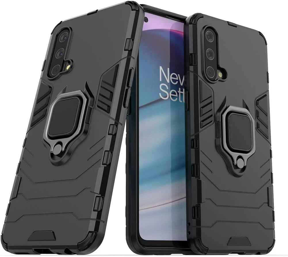 قاب محافظ گوشی موبایل مایجین سازگار با وان پلاس نورد CE 5G، وان پلاس نورد Core Edition 5G، دارای استند انگشتی حلقه فلزی (سازگار با هولدر مغناطیسی خودرو)، دو لایه، مقاوم (مشکی) قاب محافظ گوشی موبایل مایجین سازگار با وان پلاس نورد CE 5G، وان پلاس نورد Core Edition 5G، دارای استند انگشتی حلقه فلزی (سازگار با هولدر مغناطیسی خودرو)، دو لایه، مقاوم (مشکی)