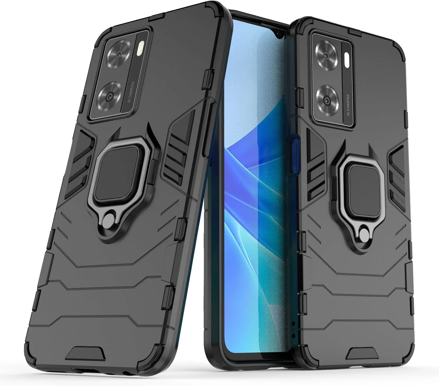 کاور محافظ هیبریدی ضد ضربه و مقاوم با پایه برای گوشی های اوپو A57 4G / A77 4G / وان پلاس NORD N20 SE - مشکی کاور محافظ هیبریدی ضد ضربه و مقاوم با پایه برای گوشی های اوپو A57 4G / A77 4G / وان پلاس NORD N20 SE - مشکی