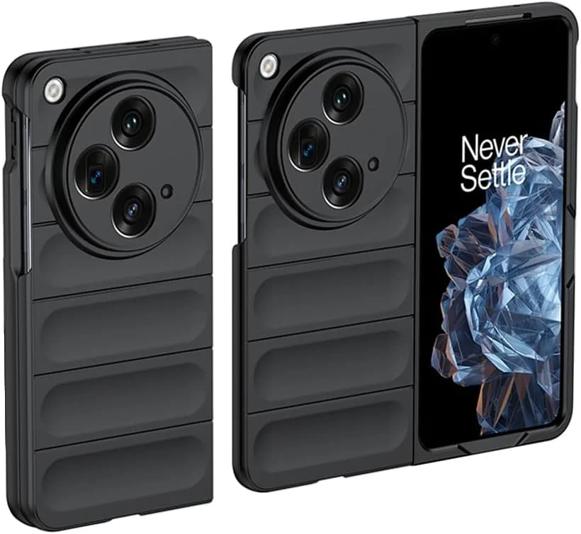 قاب محافظ گوشی وان پلاس اوپن TIMEYUE، [ضد خش] محافظ TPU نرم و بسیار نازک، ضد ضربه، پوشش کامل - مشکی