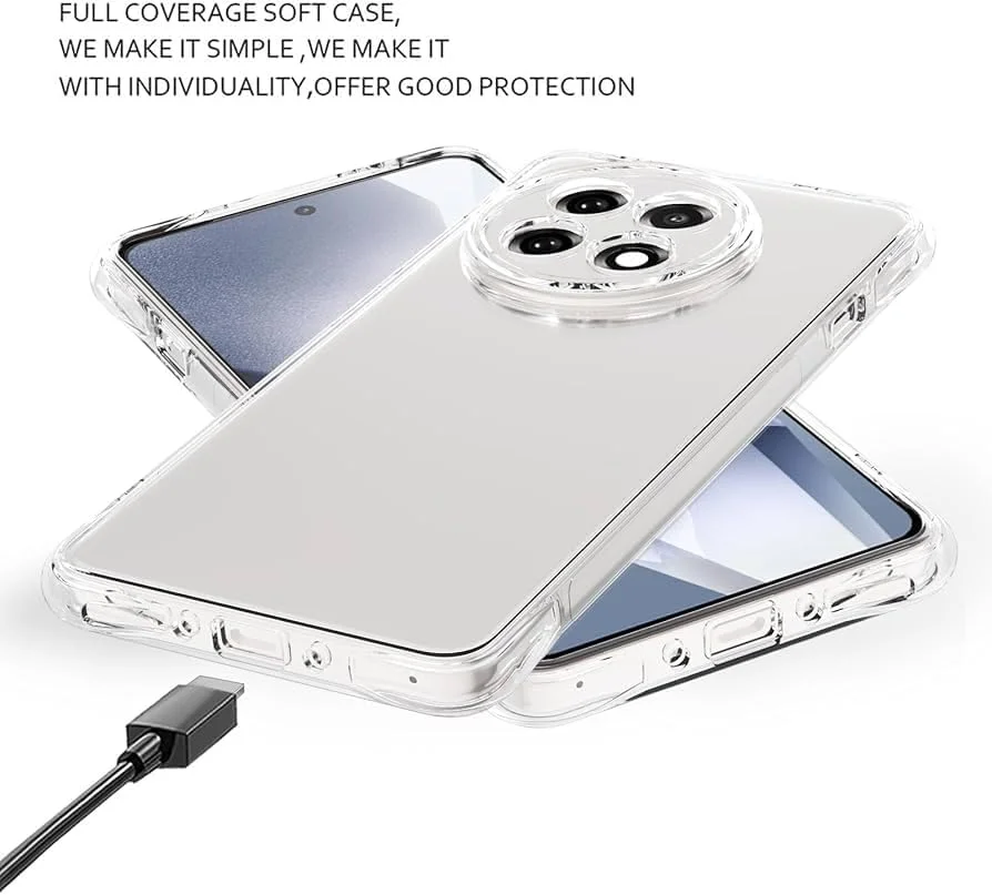 کاور شفاف برای وان پلاس 13، کاور ضد ضربه TPU با محافظ گوشه، محافظت از دوربین (وان پلاس 13) کاور شفاف برای وان پلاس 13، کاور ضد ضربه TPU با محافظ گوشه، محافظت از دوربین (وان پلاس 13)