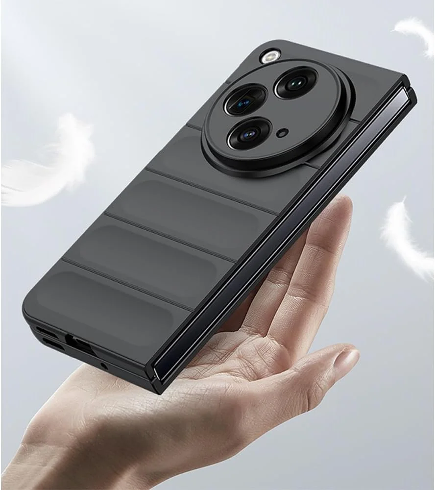 قاب محافظ گوشی وان پلاس اوپن TIMEYUE، [ضد خش] محافظ TPU نرم و بسیار نازک، ضد ضربه، پوشش کامل - مشکی