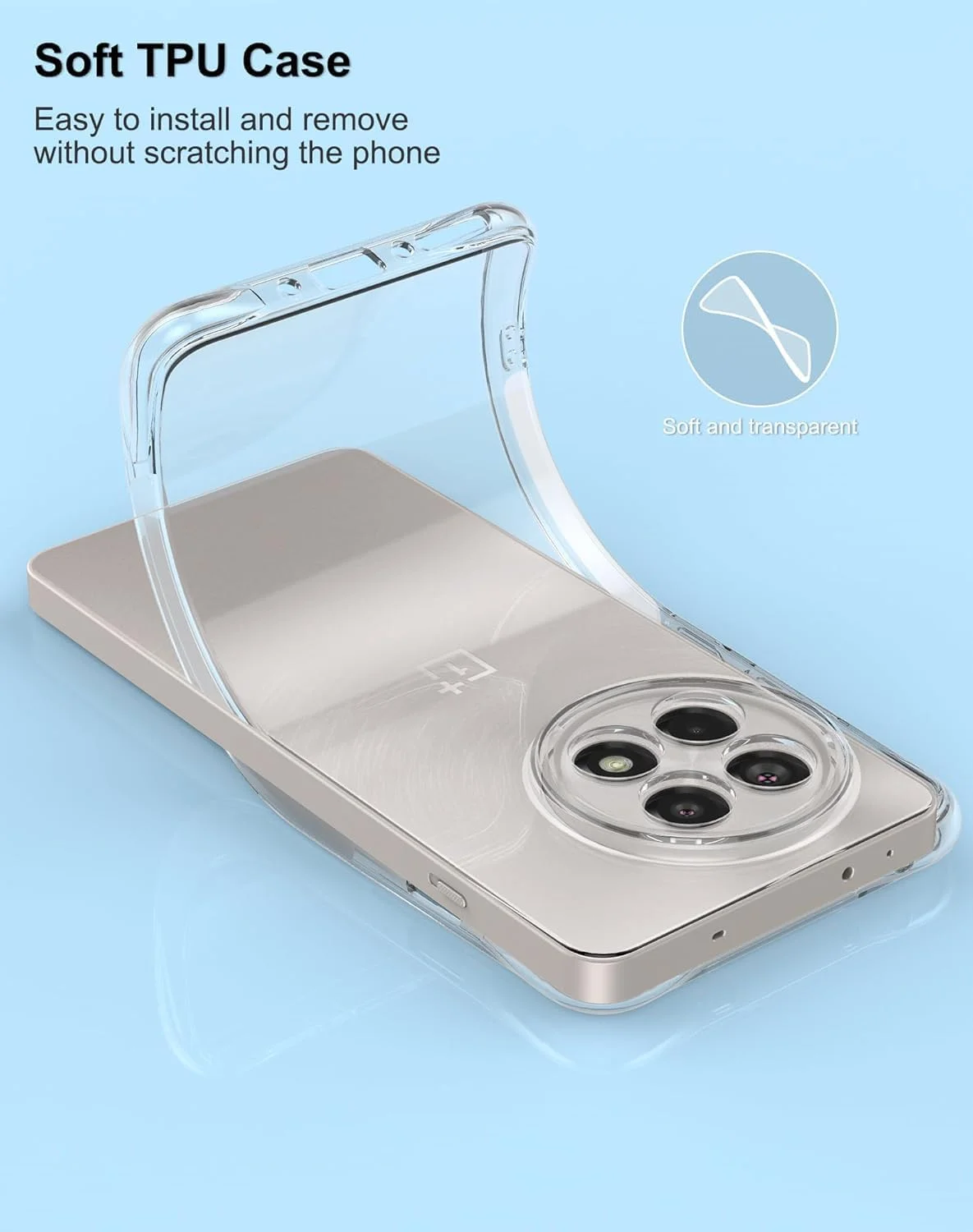 کاور شفاف برای وان پلاس 13، کاور ضد ضربه TPU با محافظ گوشه، محافظت از دوربین (وان پلاس 13) کاور شفاف برای وان پلاس 13، کاور ضد ضربه TPU با محافظ گوشه، محافظت از دوربین (وان پلاس 13)