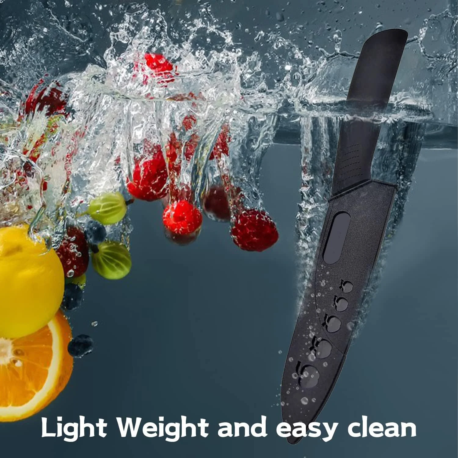 ست چاقوی سرامیکی آشپزخانه، چاقوی حرفه ای با غلاف، فوق العاده تیز، ضد زنگ و مقاوم در برابر لکه (چاقوی سرآشپز 15 سانتی متری، چاقوی کاربردی 12.7 سانتی متری، چاقوی میوه خوری 10 سانتی متری، چاقوی پوست کن 7.7 سانتی متری، یک پوست کن)