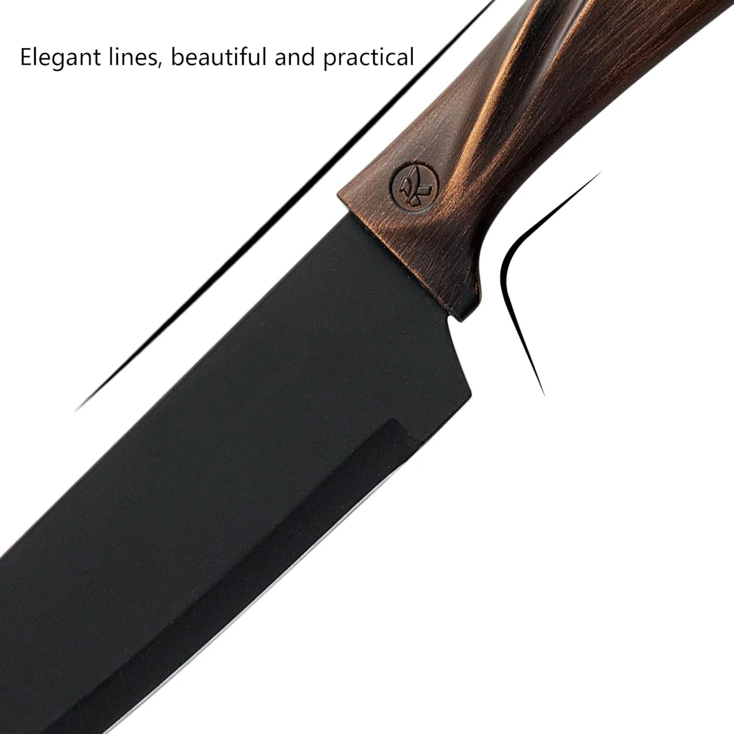 ست چاقوی آشپزخانه 8 تکه + استند چاقو، تیغه مشکی + دسته کلاسیک، ست چاقو با قیچی و تیزکن. خرد کردن گوشت، خرد کردن سبزیجات، برش نان، آماده سازی میوه، باربیکیو، استفاده خانگی و حرفه ای