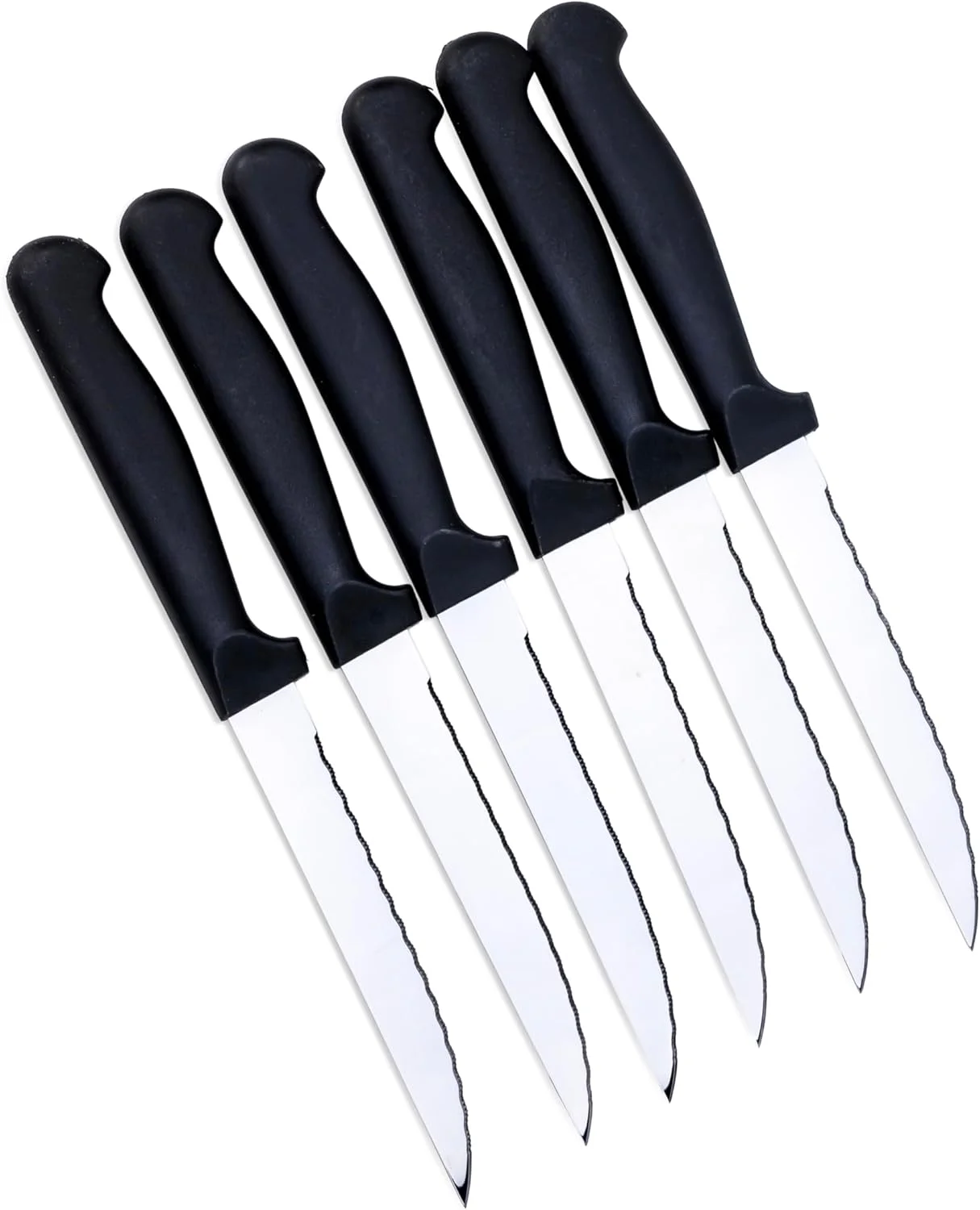 ست چاقوی استیک 6 تکه Cuisine Art Orson - تیغه های دندانه دار استیل ضد زنگ مشکی