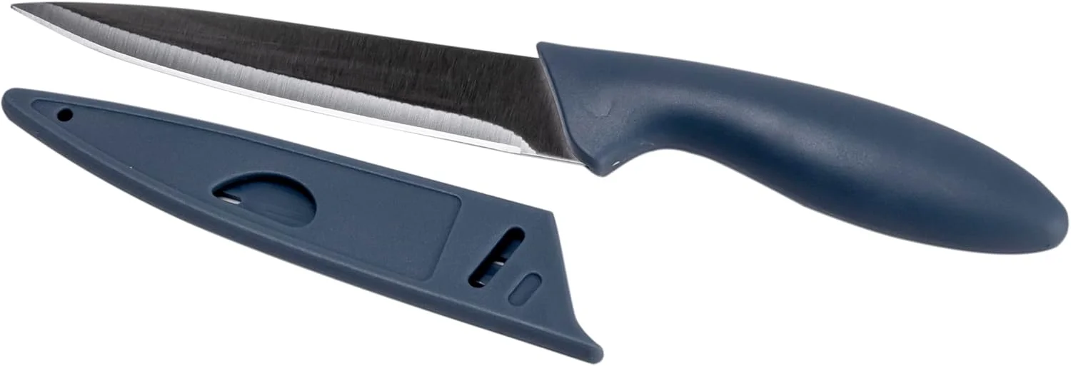 چاقوی کاربردی آشپزخانه آرت با طول 23 سانتی متر - تیغه استیل ضد زنگ چند منظوره با دسته پلی پروپیلن - آبی لینچ