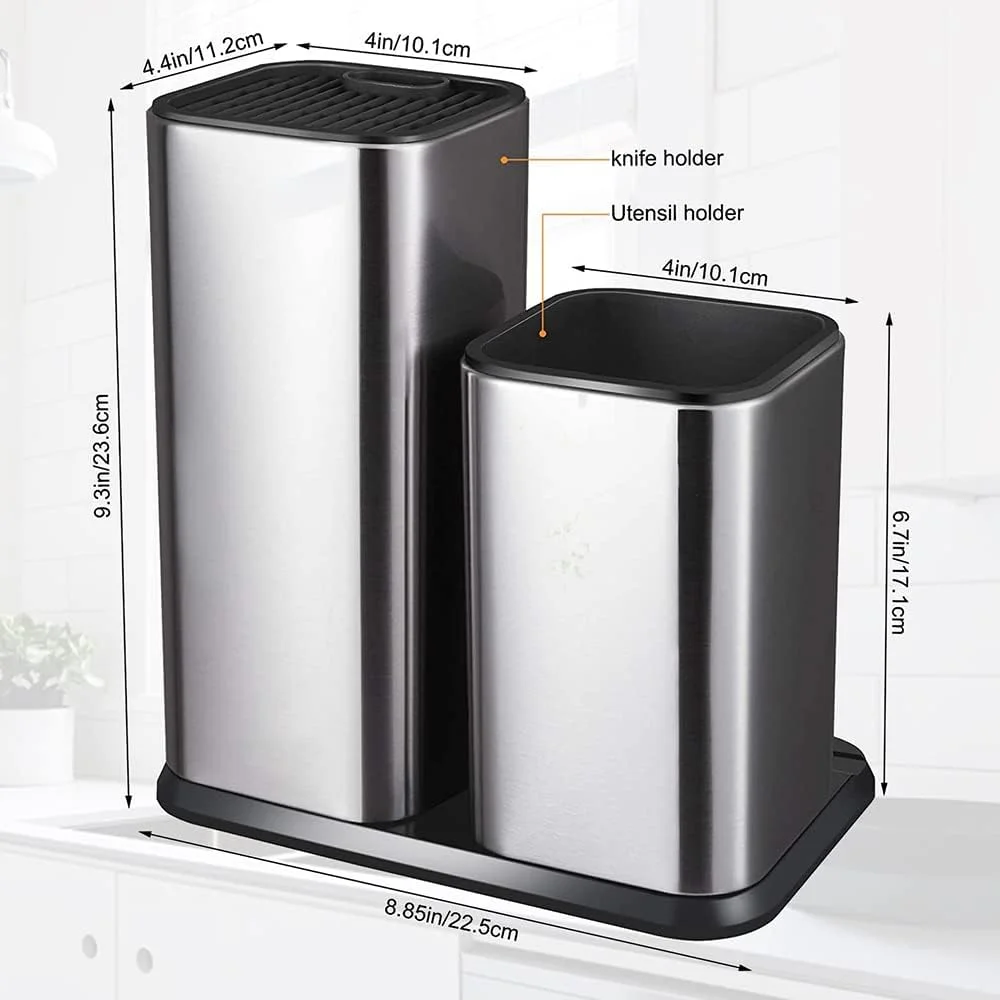 جا چاقویی یونیورسال بدون چاقو، جا ابزاری مدرن برای روی کانتر، جا چاقویی استیل ضد زنگ برای کانتر آشپزخانه، محافظ لبه چاقو، سازمان دهنده چند منظوره چاقو جا چاقویی یونیورسال بدون چاقو، جا ابزاری مدرن برای روی کانتر، جا چاقویی استیل ضد زنگ برای کانتر آشپزخانه، محافظ لبه چاقو، سازمان دهنده چند منظوره چاقو