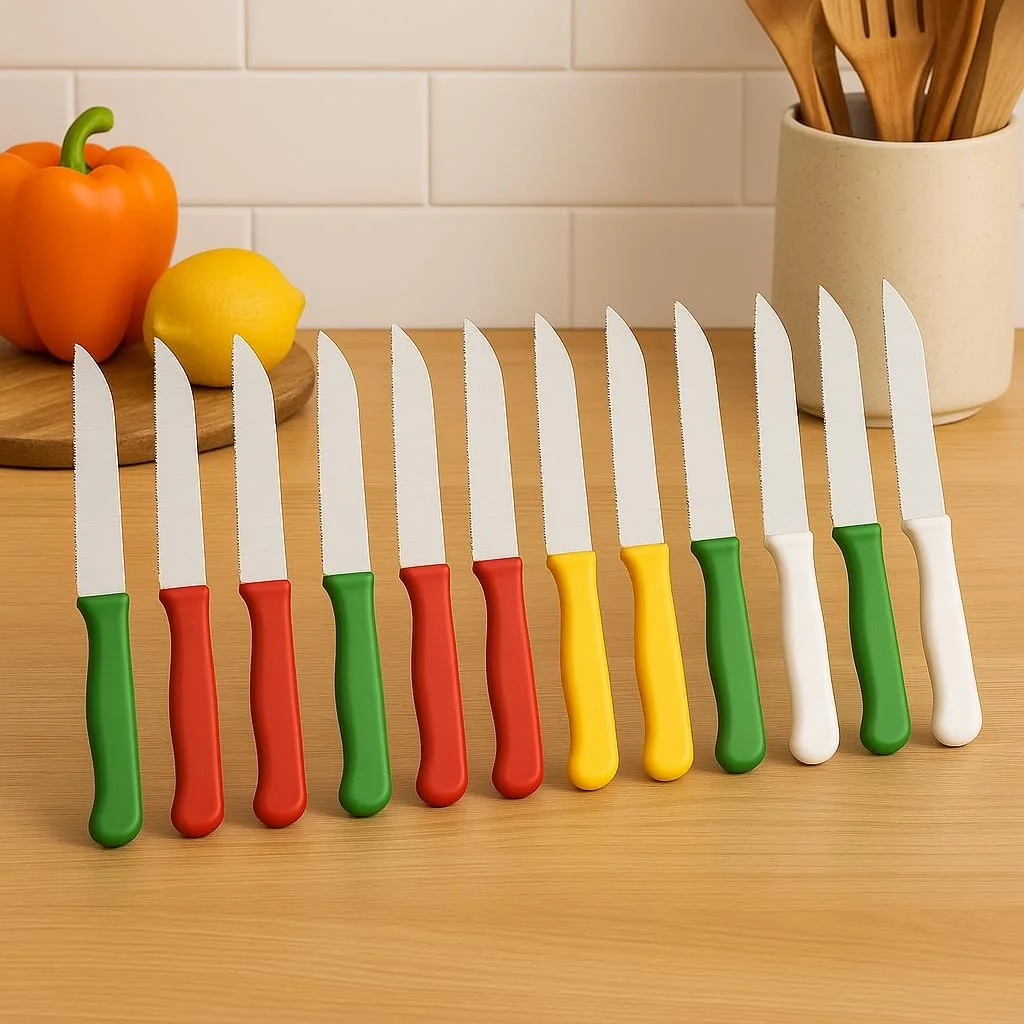 ست چاقوی ۱۲ پارچه فیتو - چاقوهای آشپزخانه استیل ضد زنگ ممتاز با دستههای ارگونومیک، ساختار فول تانگ و مجموعه تیغ چند منظوره برای پخت و پز متنوع ست چاقوی ۱۲ پارچه فیتو - چاقوهای آشپزخانه استیل ضد زنگ ممتاز با دستههای ارگونومیک، ساختار فول تانگ و مجموعه تیغ چند منظوره برای پخت و پز متنوع