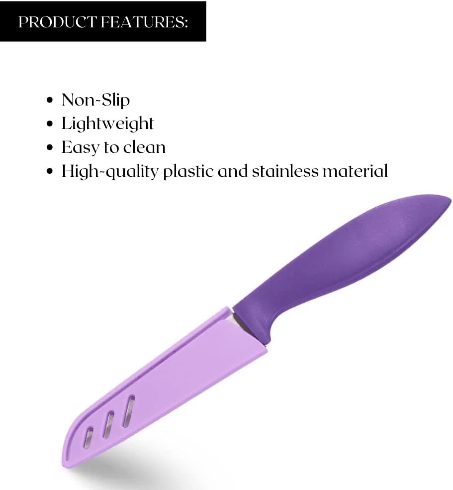 چاقوی استیل کاربردی FISSMAN با غلاف - 10 سانتی متر