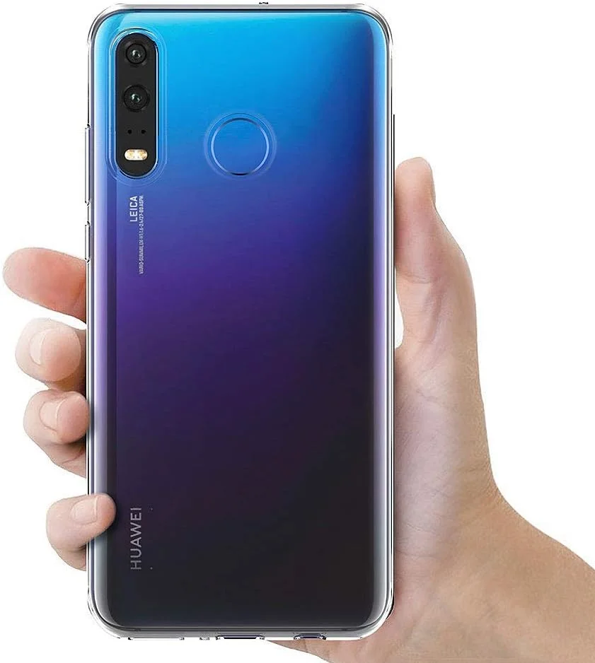 قاب مای‌جین برای هوآوی P30 لایت/نوا 4e (6.15 اینچ)، ژله‌ای نرم TPU، پوشش پشتی شفاف