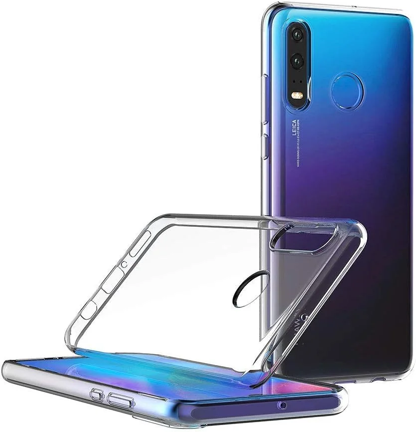 قاب مای‌جین برای هوآوی P30 لایت/نوا 4e (6.15 اینچ)، ژله‌ای نرم TPU، پوشش پشتی شفاف