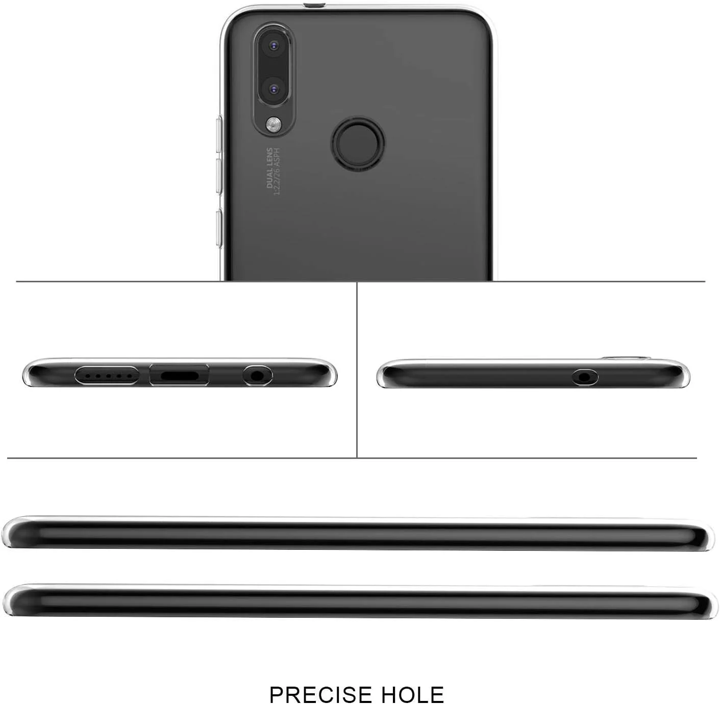 قاب گوشی هوآوی نوا 3E، کاور پشتی سیلیکونی نرم و صاف برای P20 لایت، شفاف قاب گوشی هوآوی نوا 3E، کاور پشتی سیلیکونی نرم و صاف برای P20 لایت، شفاف