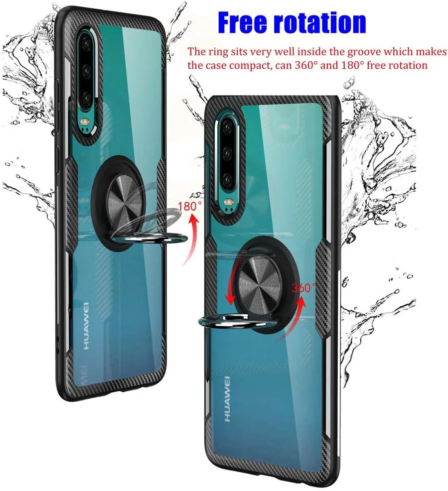 قاب محافظ هوآوی P30 سازگار با LAGUIA، باریک، شفاف، ضد ضربه و ضد خش با حلقه انگشتی، مناسب برای هولدر مغناطیسی خودرو، آبی قاب محافظ هوآوی P30 سازگار با LAGUIA، باریک، شفاف، ضد ضربه و ضد خش با حلقه انگشتی، مناسب برای هولدر مغناطیسی خودرو، آبی