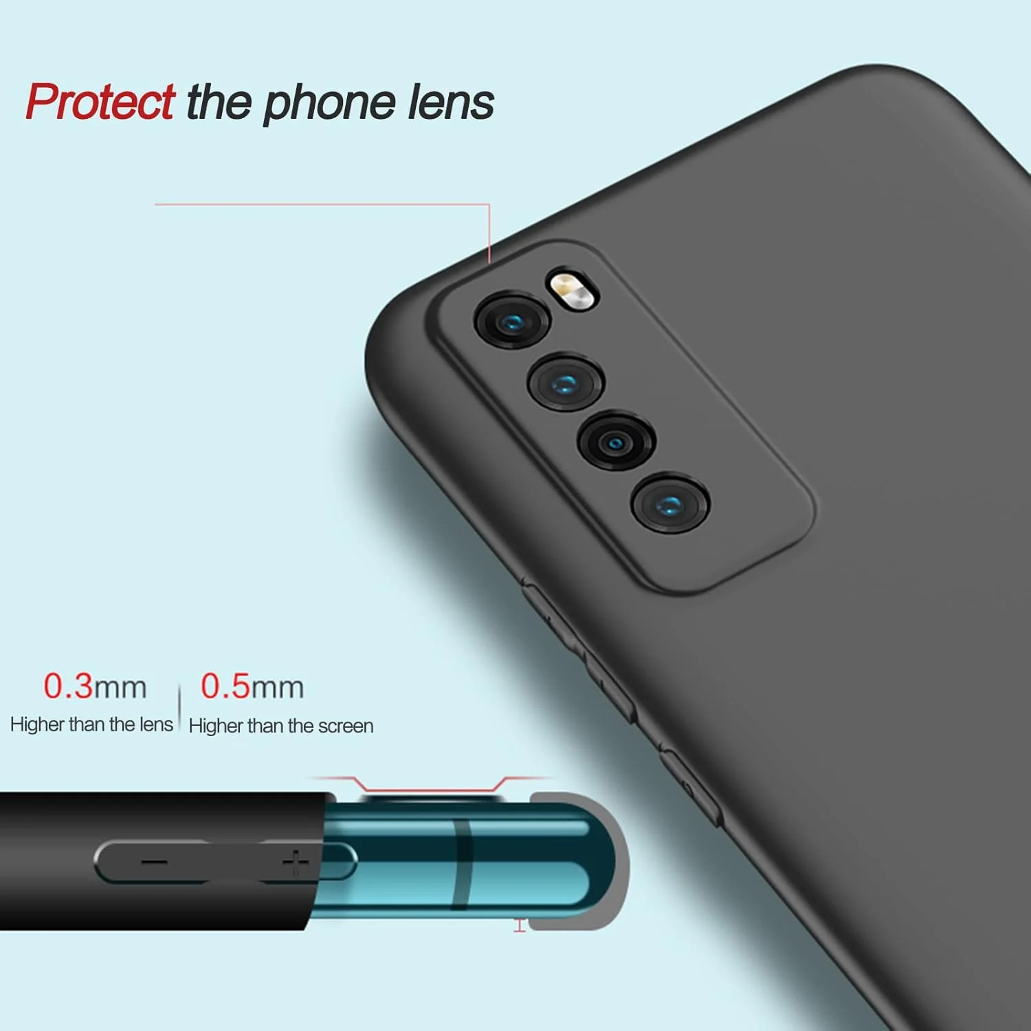 قاب سیلیکونی برای هوآوی نوا 7، قاب محافظ تمام بدنه با بافت نرم و ابریشمی، پوشش ضد ضربه با آستر میکروفیبر (برای هوآوی نوا 7) قاب سیلیکونی برای هوآوی نوا 7، قاب محافظ تمام بدنه با بافت نرم و ابریشمی، پوشش ضد ضربه با آستر میکروفیبر (برای هوآوی نوا 7)