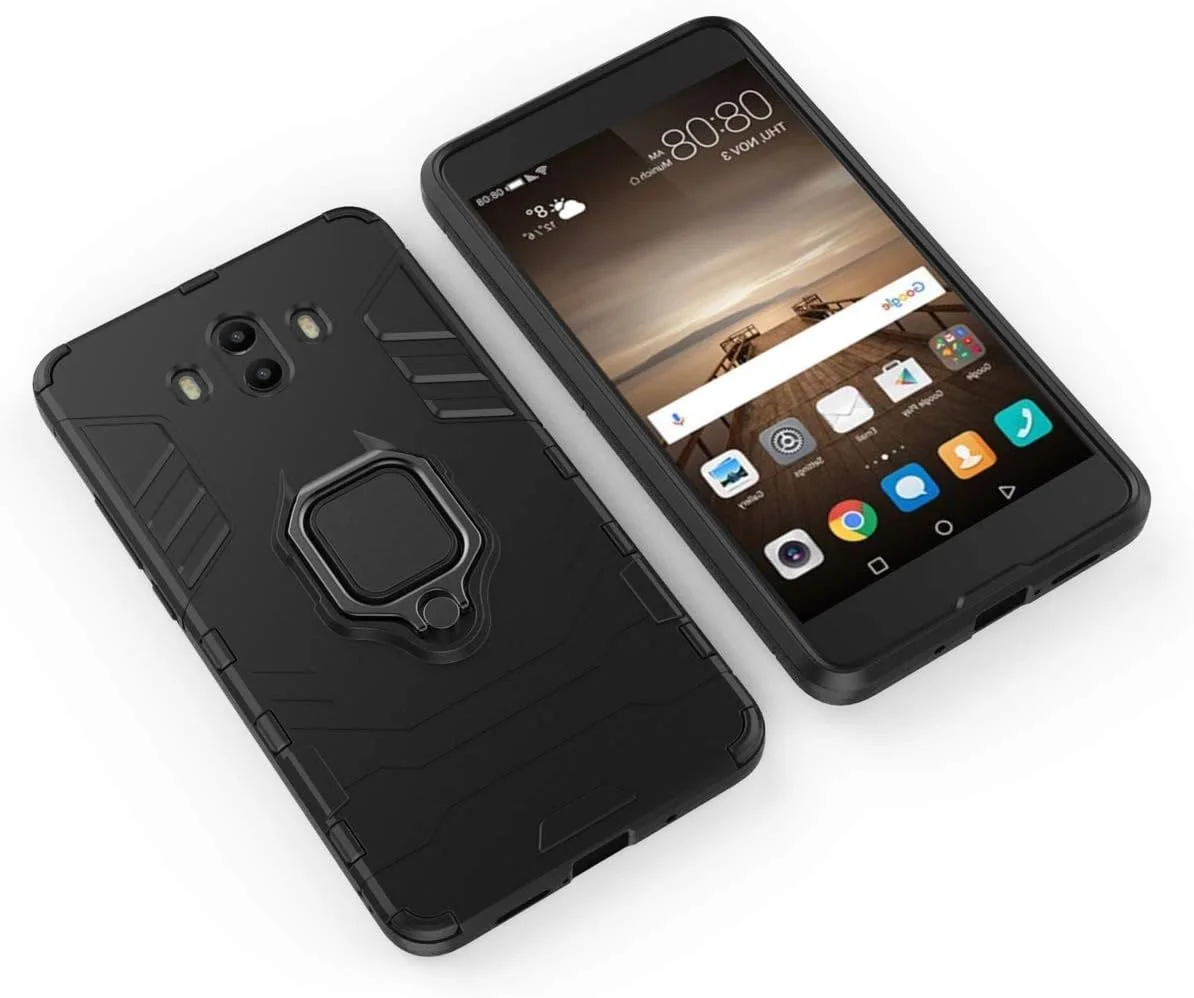 قاب محافظ سازگار با هوآوی میت 10، قاب محافظ 360 درجه با حلقه نگهدارنده مغناطیسی گوشی برای هوآوی میت 10 (مشکی) قاب محافظ سازگار با هوآوی میت 10، قاب محافظ 360 درجه با حلقه نگهدارنده مغناطیسی گوشی برای هوآوی میت 10 (مشکی)