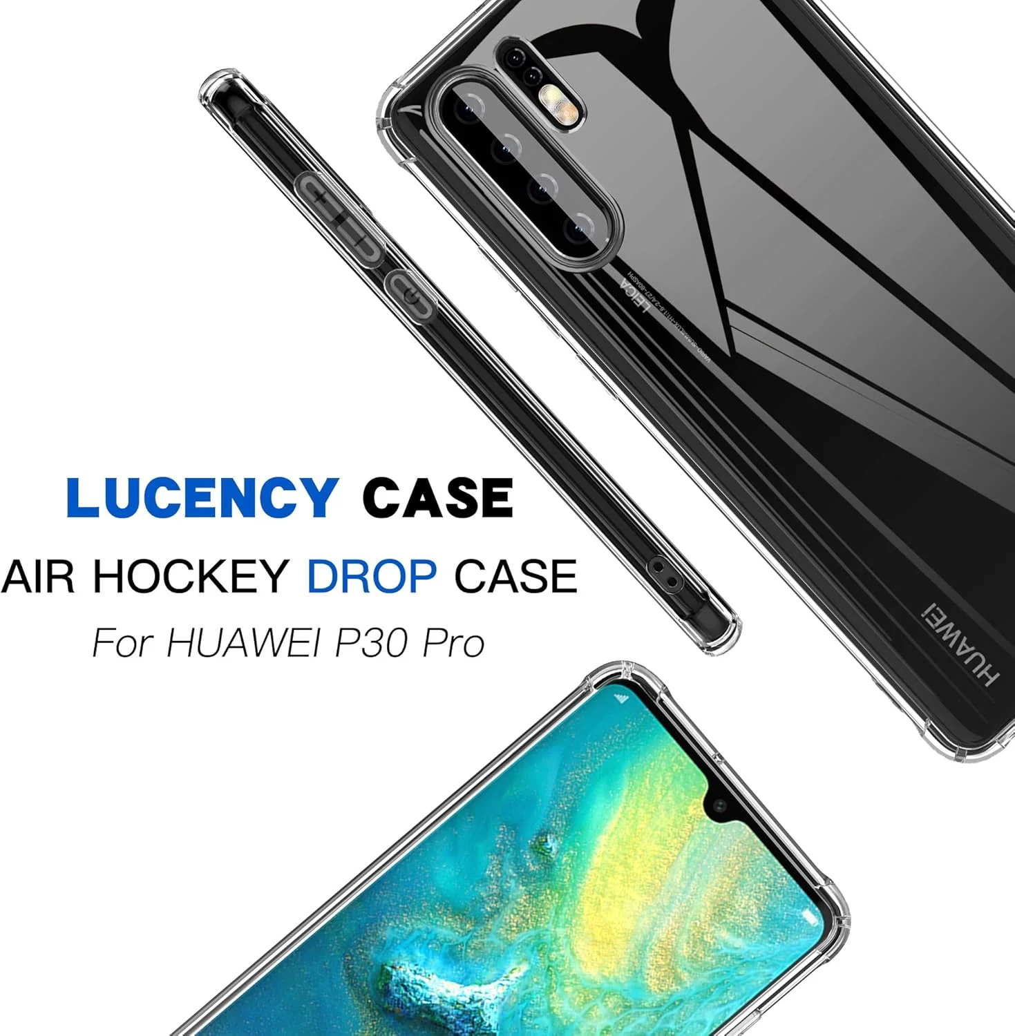 کاور محافظ سیلیکونی TPU انعطاف پذیر برای Huawei P30 Pro (شفاف)