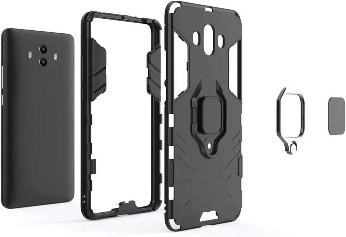 قاب محافظ سازگار با هوآوی میت 10، قاب محافظ 360 درجه با حلقه نگهدارنده مغناطیسی گوشی برای هوآوی میت 10 (مشکی) قاب محافظ سازگار با هوآوی میت 10، قاب محافظ 360 درجه با حلقه نگهدارنده مغناطیسی گوشی برای هوآوی میت 10 (مشکی)