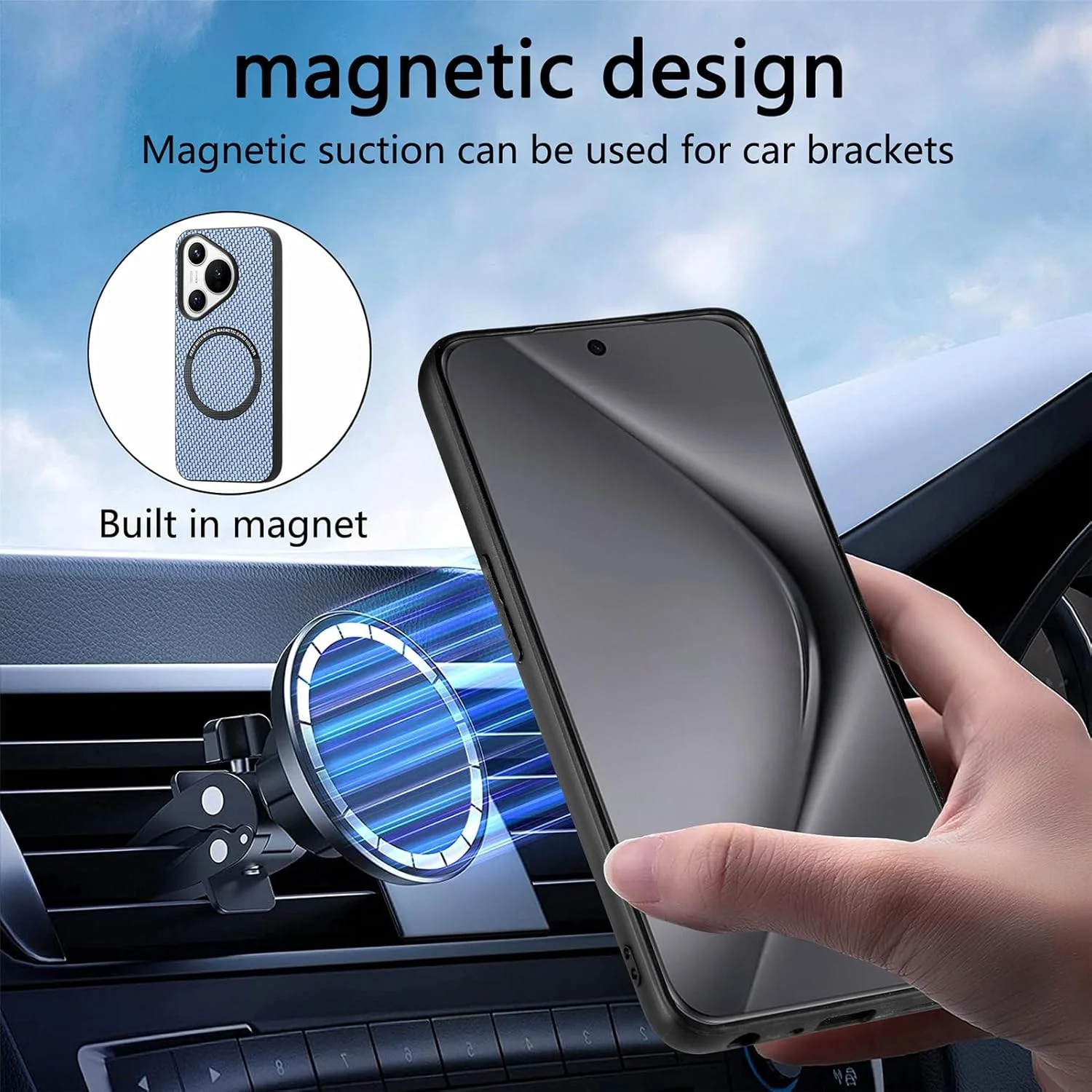 قاب مغناطیسی تادالو برای هوآوی Pura 70، محافظت سنگین در برابر سقوط، ضد ضربه، بدنه باریک و ضربه گیر برای هوآوی Pura 70، پشتیبانی از پایه نگهدارنده خودرو (آبی) قاب مغناطیسی تادالو برای هوآوی Pura 70، محافظت سنگین در برابر سقوط، ضد ضربه، بدنه باریک و ضربه گیر برای هوآوی Pura 70، پشتیبانی از پایه نگهدارنده خودرو (آبی)