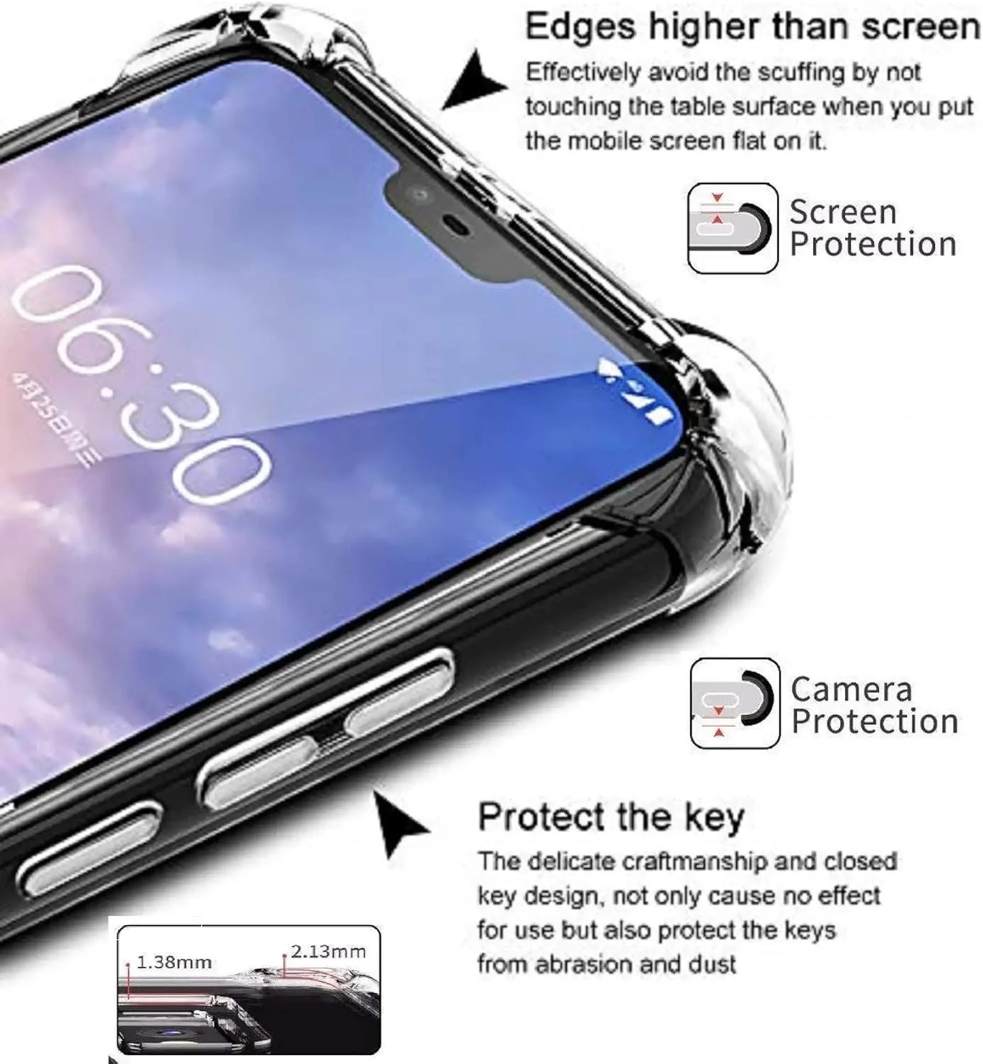 کاور محافظ مویز برای هوآوی P30 پرو، کاور محافظ فوق العاده نازک P30 PRO با سیلیکون انعطاف پذیر، کاور محافظ کامل ضد ضربه برای هوآوی P30 پرو - شفاف کاور محافظ مویز برای هوآوی P30 پرو، کاور محافظ فوق العاده نازک P30 PRO با سیلیکون انعطاف پذیر، کاور محافظ کامل ضد ضربه برای هوآوی P30 پرو - شفاف