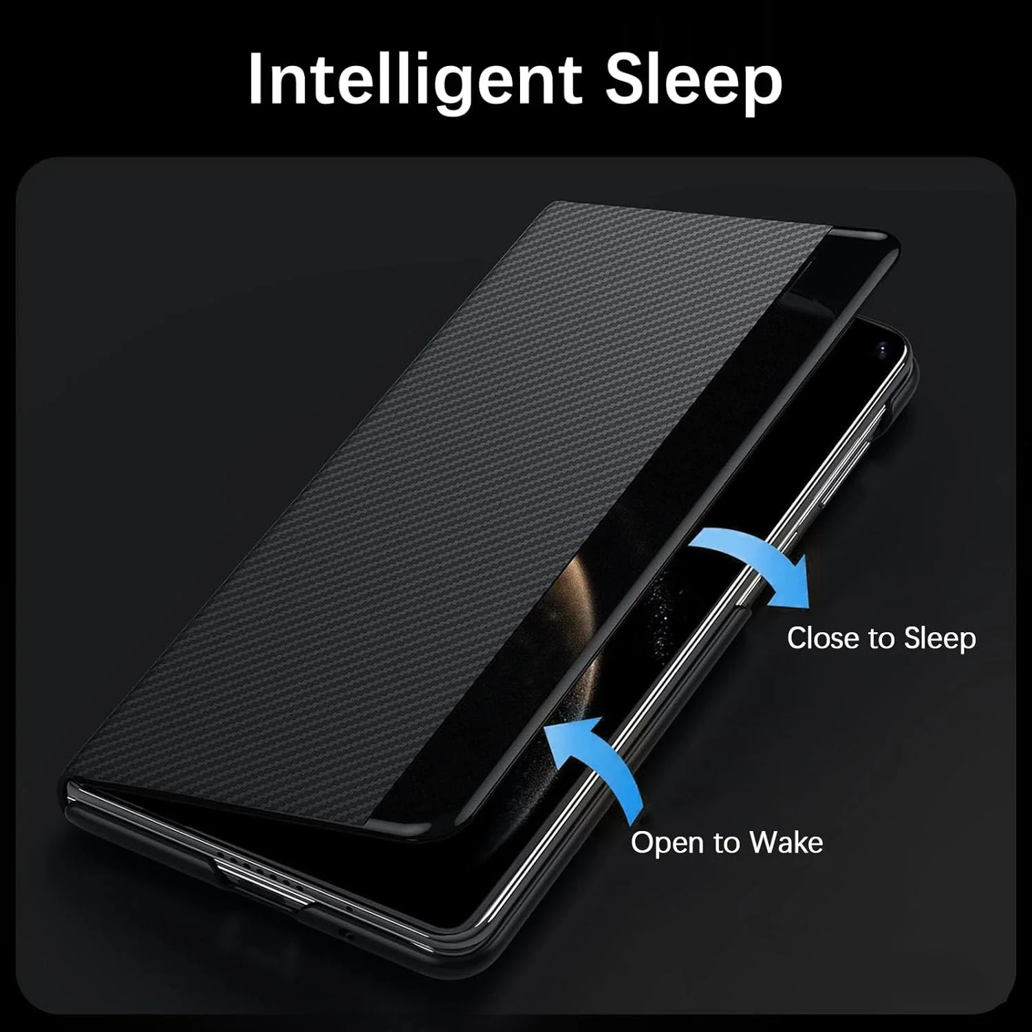 قاب گوشی هواوی میت X6، با بافت فیبر کربن، قابلیت بیدار شدن/به خواب رفتن خودکار، باریک، خوش دست، محافظ مغناطیسی ضد ضربه با درجه نظامی برای هواوی میت X6 (مشکی) قاب گوشی هواوی میت X6، با بافت فیبر کربن، قابلیت بیدار شدن/به خواب رفتن خودکار، باریک، خوش دست، محافظ مغناطیسی ضد ضربه با درجه نظامی برای هواوی میت X6 (مشکی)