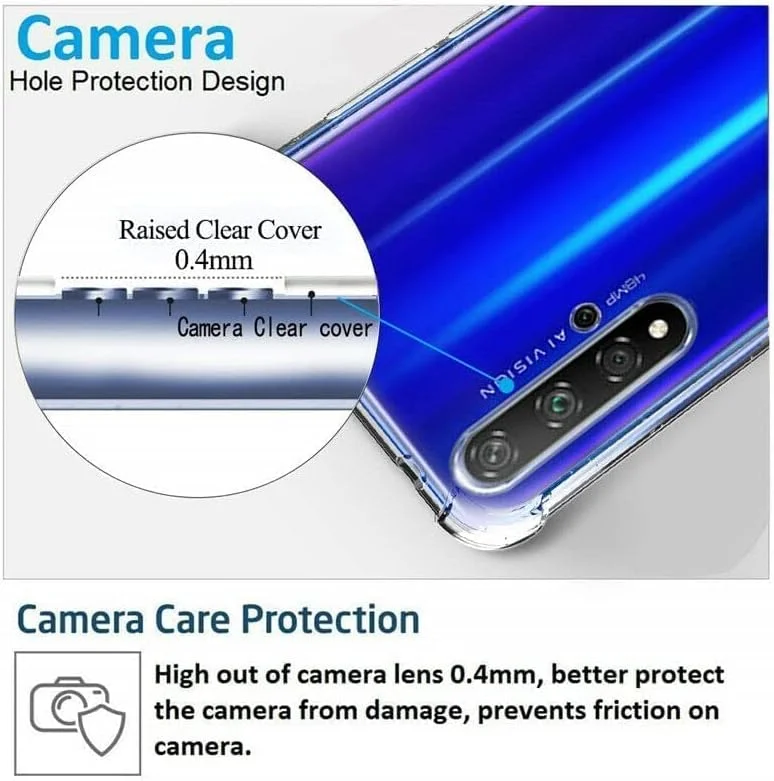 قاب ایمودیل برای هوآوی نوا 5T / آنر 20 / آنر 20s، کاور پشتی با بالشتک هوا، سیلیکونی نرم، ضد ضربه، ضد خش، محافظ گوشه ها قاب ایمودیل برای هوآوی نوا 5T / آنر 20 / آنر 20s، کاور پشتی با بالشتک هوا، سیلیکونی نرم، ضد ضربه، ضد خش، محافظ گوشه ها