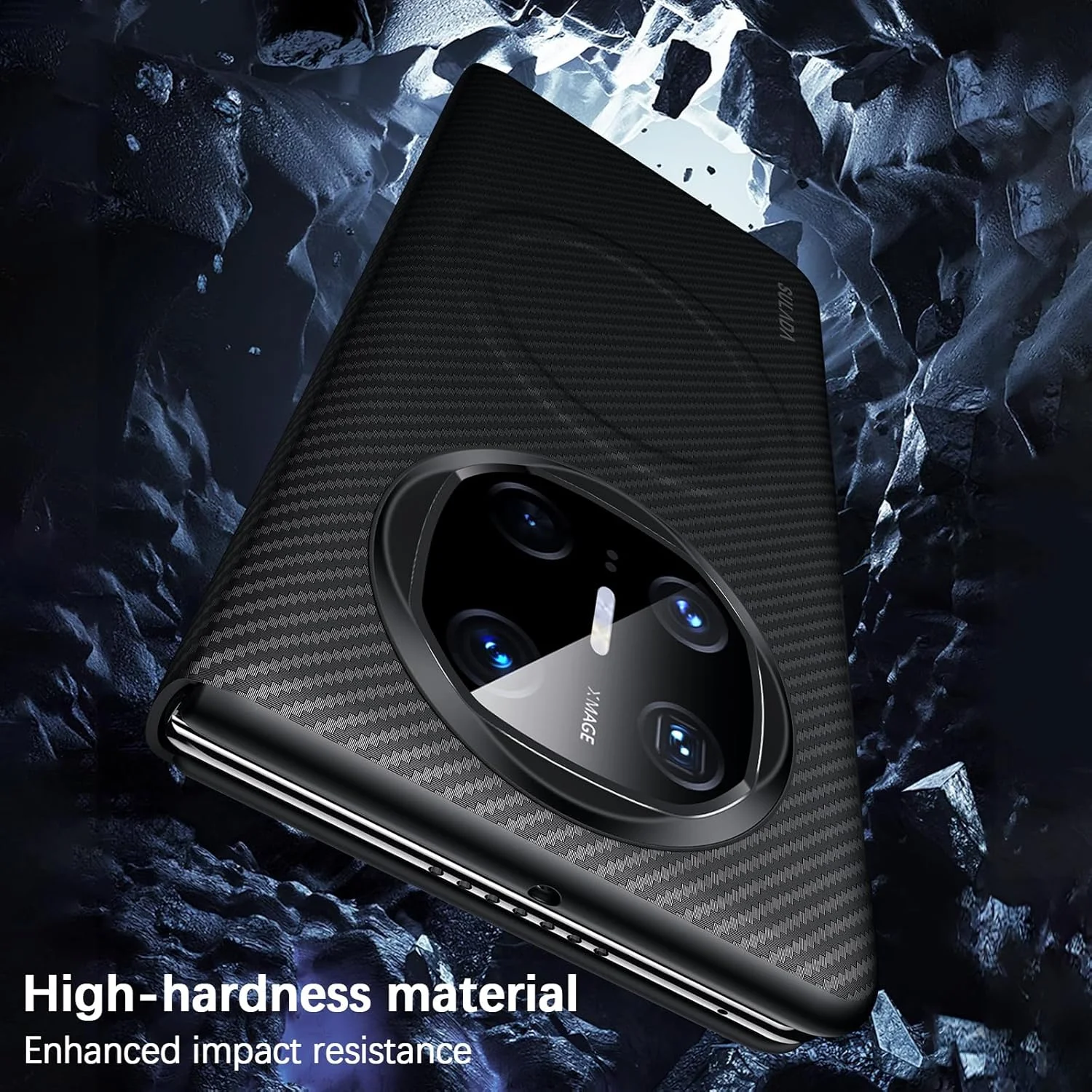 قاب گوشی هواوی میت X6، با بافت فیبر کربن، قابلیت بیدار شدن/به خواب رفتن خودکار، باریک، خوش دست، محافظ مغناطیسی ضد ضربه با درجه نظامی برای هواوی میت X6 (مشکی) قاب گوشی هواوی میت X6، با بافت فیبر کربن، قابلیت بیدار شدن/به خواب رفتن خودکار، باریک، خوش دست، محافظ مغناطیسی ضد ضربه با درجه نظامی برای هواوی میت X6 (مشکی)