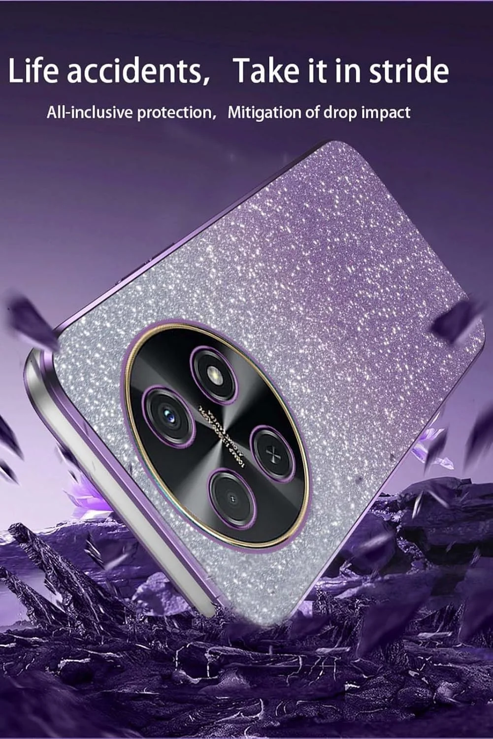 قاب گوشی هواوی نوا 12i هاویه، فریم آبکاری شده، قاب گوشی موبایل TPU فوق العاده نازک با برچسب براق، قاب محافظ سیلیکونی ضد ضربه، صورتی