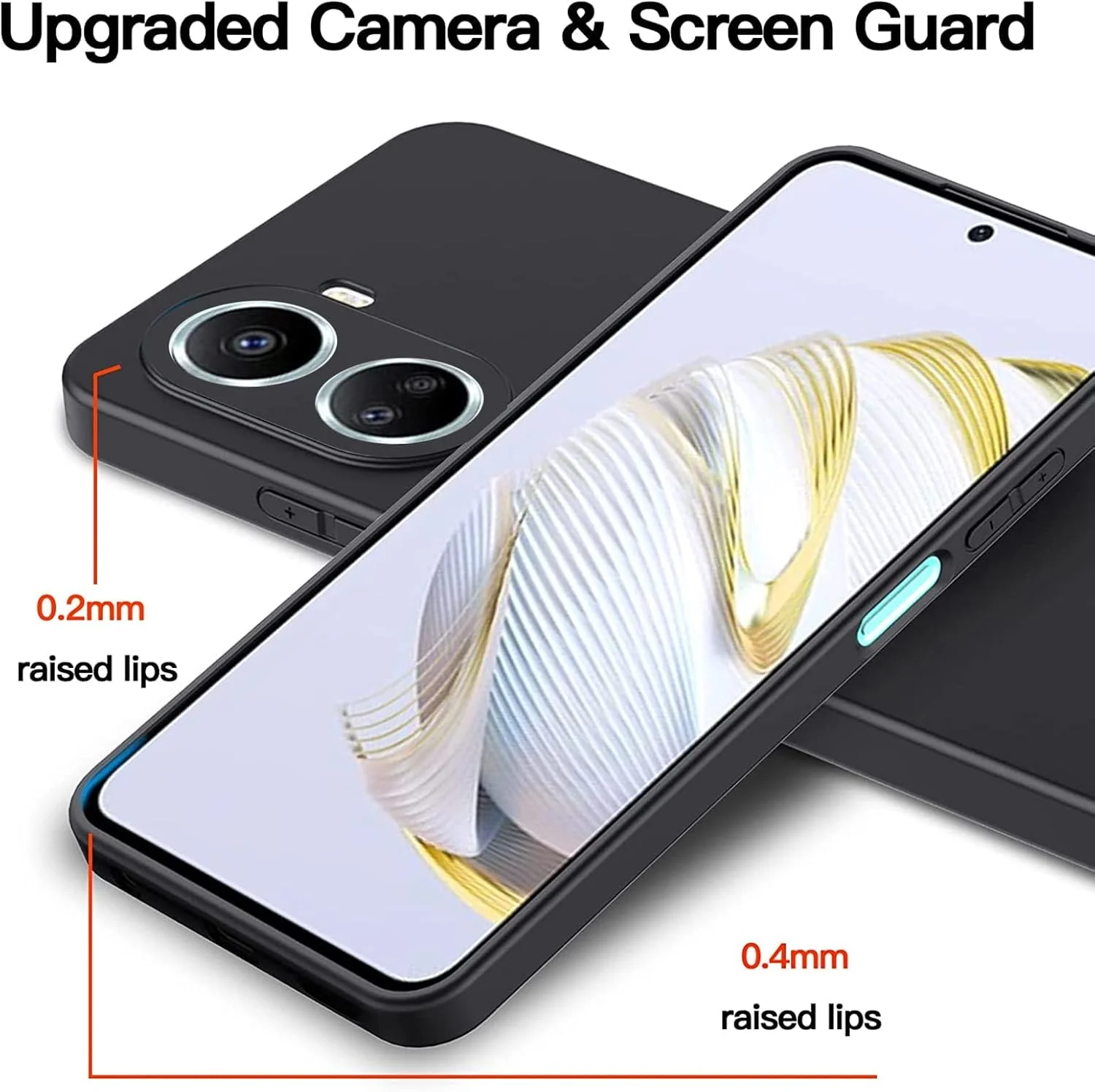 کاور سیلیکونی سازگار با هوآوی نوا 10 SE، نازک با محافظت از دوربین، داخلی نرم، باریک و انعطاف پذیر (برای هوآوی نوا 10 SE - مشکی)