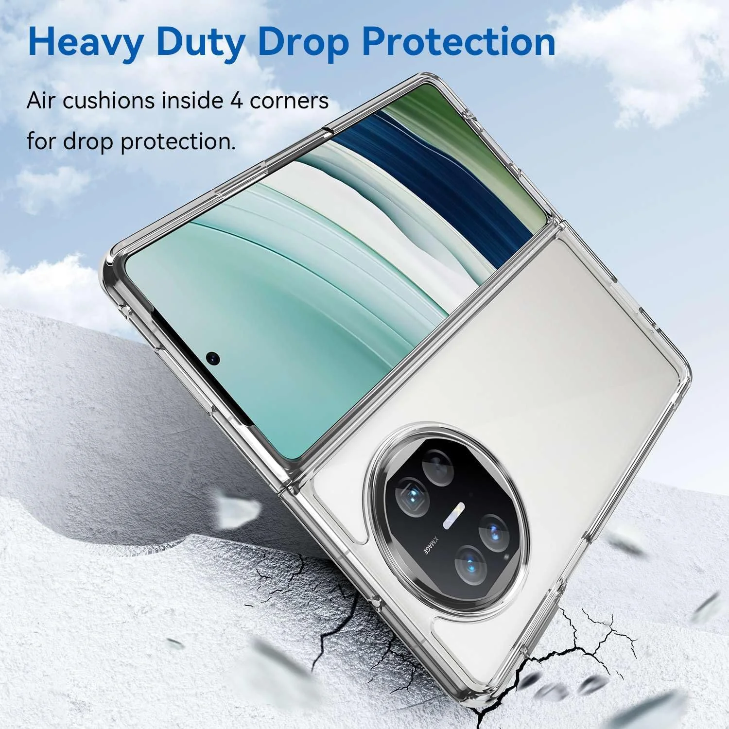 قاب و کاور محافظ برای هوآوی میت X3، دکمه فشاری انعطاف پذیر، قاب شفاف، ضد اثر انگشت. محافظت کامل 360 درجه - شفاف قاب و کاور محافظ برای هوآوی میت X3، دکمه فشاری انعطاف پذیر، قاب شفاف، ضد اثر انگشت. محافظت کامل 360 درجه - شفاف