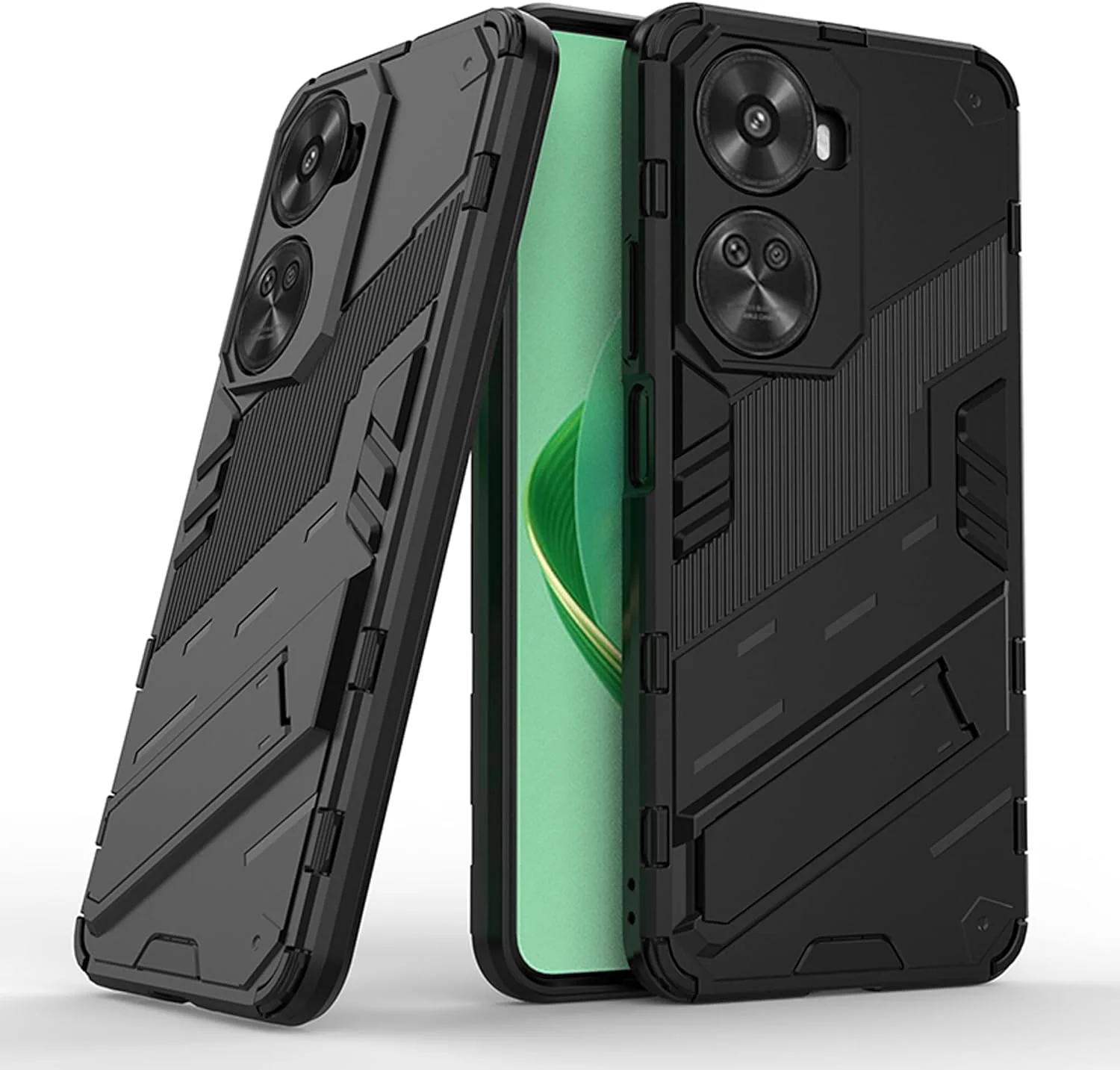 قاب گوشی هوآوی نوا 12 SE مدل ESTH با پایه نامرئی [محافظت ضد سقوط در سطح نظامی] قاب PC و TPU، مشکی