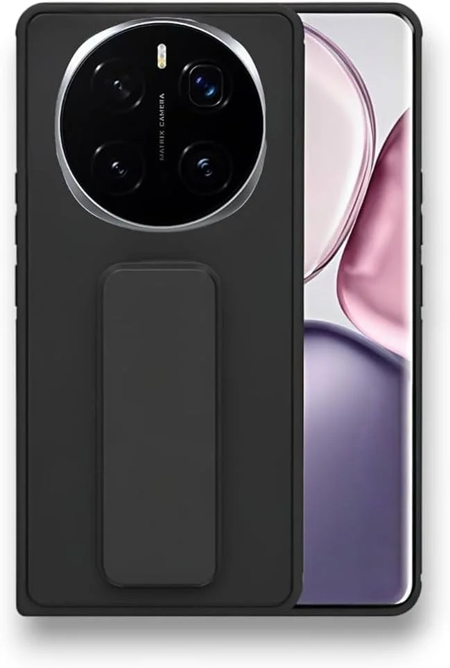 کاور محافظ آهنربایی با استند انگشتی BURAQ برای هوآوی میت 40 پرو، کاور باریک ضد ضربه سیلیکونی مشکی