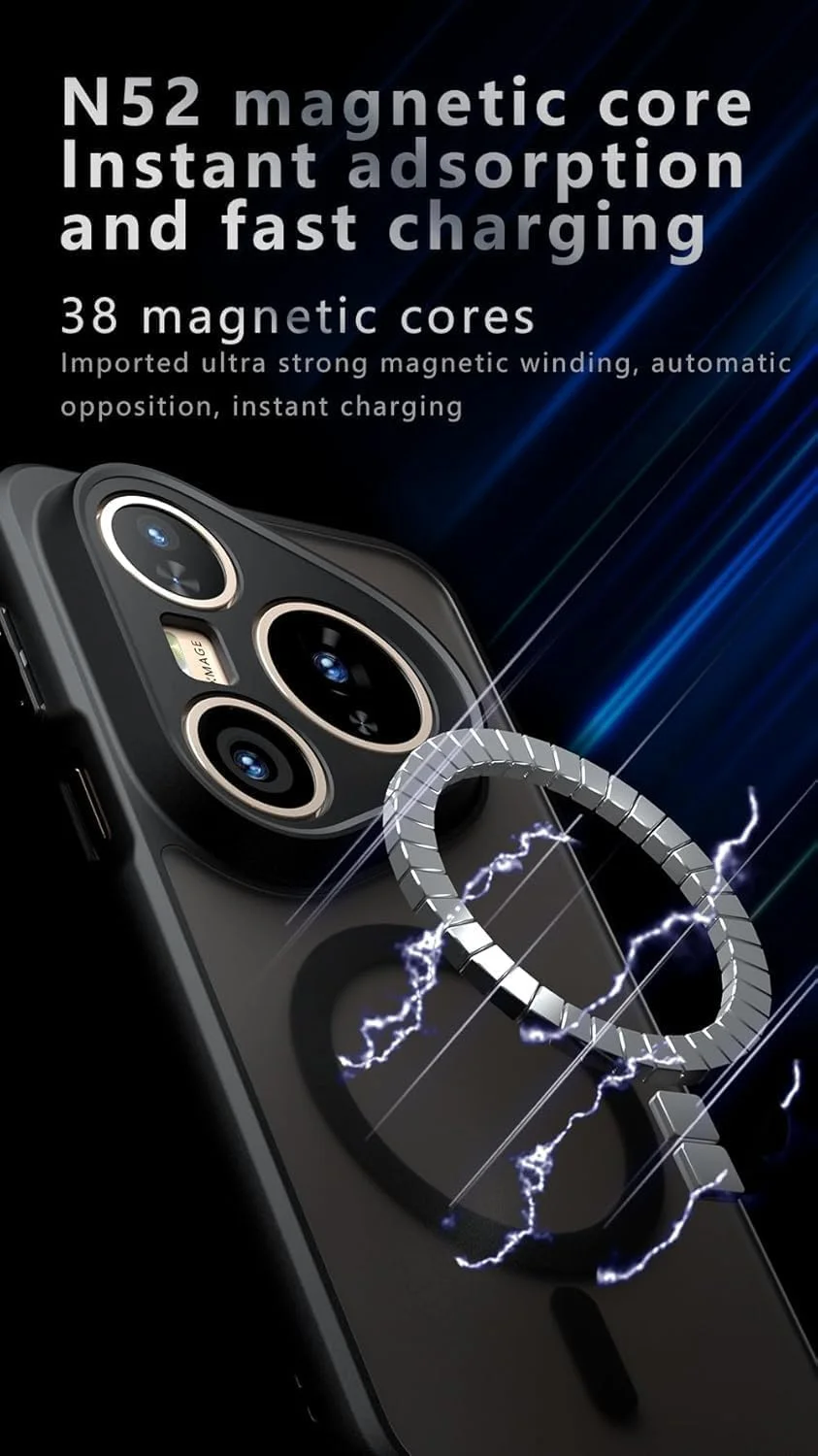 کاور محافظ گوشی هوآوی Pura 80 مدل Hepiide: کاور مغناطیسی ضد ضربه نظامی - فوق العاده نازک و مات ضد خش برای شارژ بی سیم (مشکی، Pura 80) کاور محافظ گوشی هوآوی Pura 80 مدل Hepiide: کاور مغناطیسی ضد ضربه نظامی - فوق العاده نازک و مات ضد خش برای شارژ بی سیم (مشکی، Pura 80)