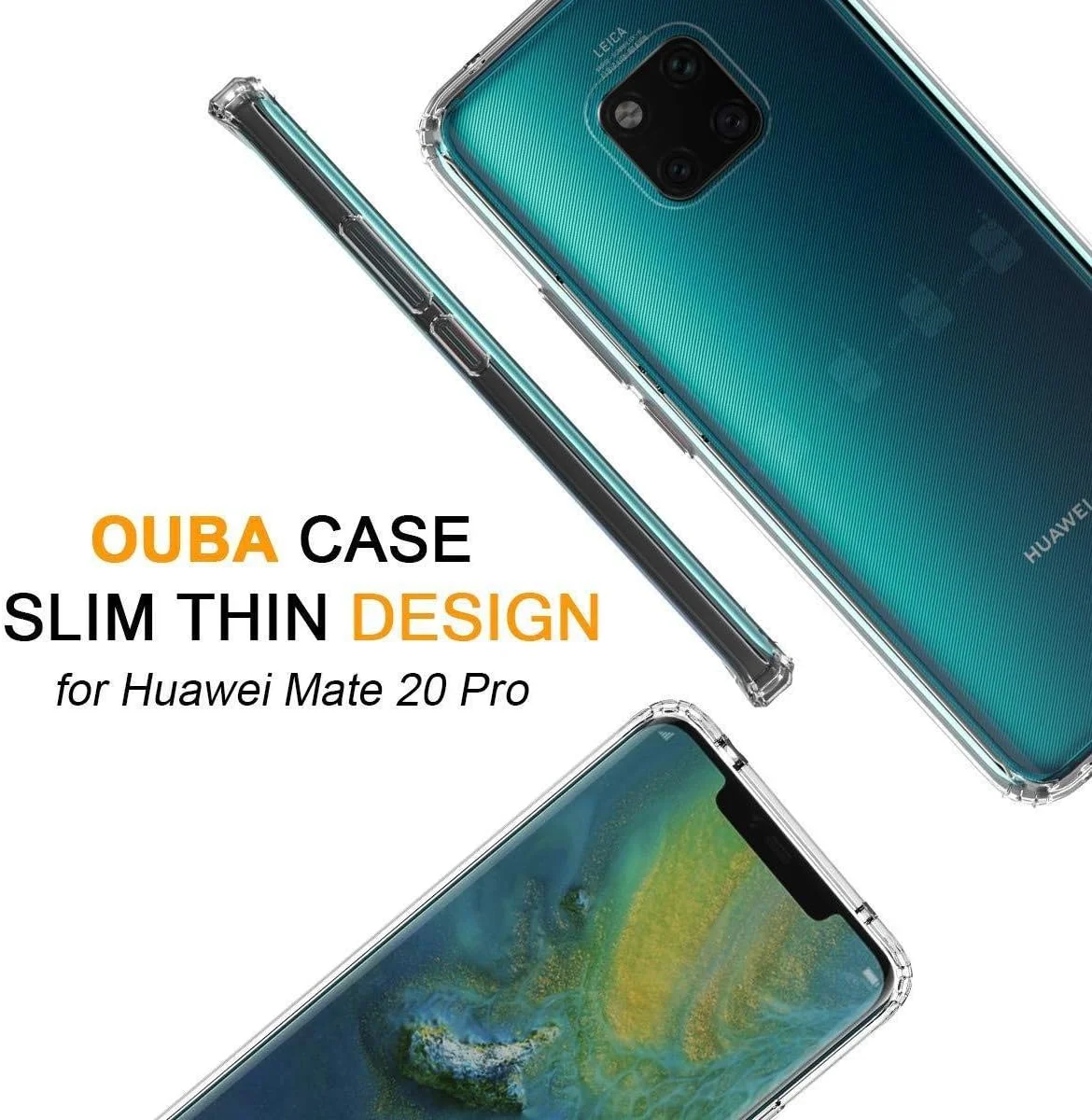 کاور محافظ جنریک برای هوآوی میت 20 پرو، پنل پشتی شفاف، بامپر شفاف