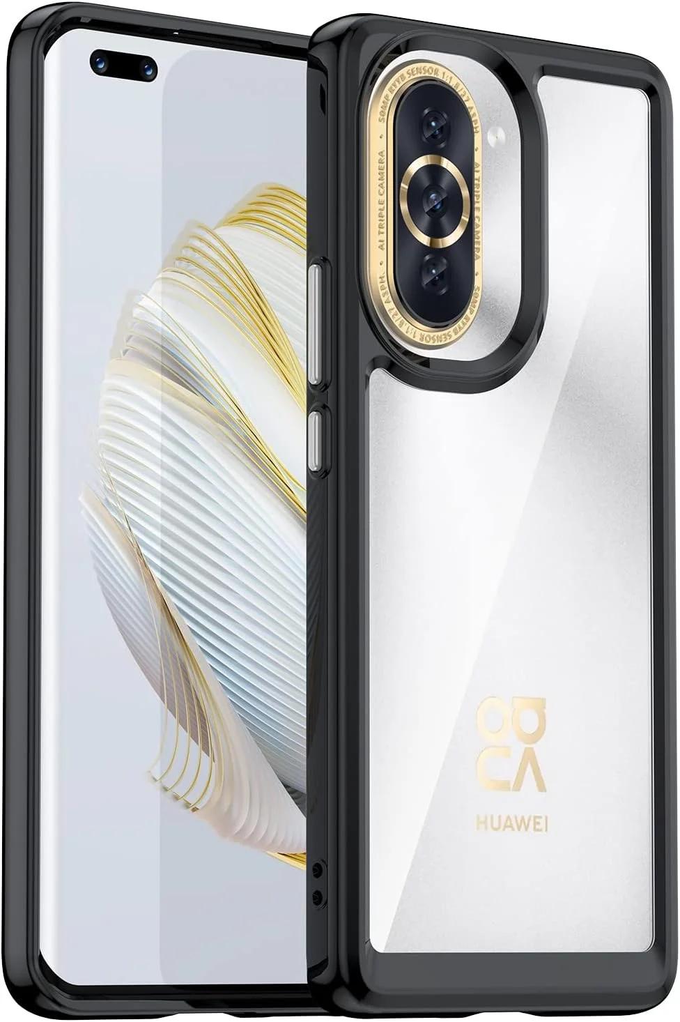 کاور محافظ گوشی هوآوی نوا 10 پرو، TPU باریک و شیک [انعطاف پذیری بالا] [بافت ظریف] [جذب ضربه] - مشکی