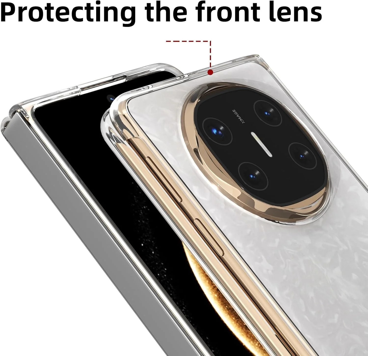 کاور شفاف Zuooiec برای گوشی تاشو HUAWEI Mate X6، کاور سخت PC نازک و مقاوم در برابر زرد شدن برای HUAWEI Mate X6 2025