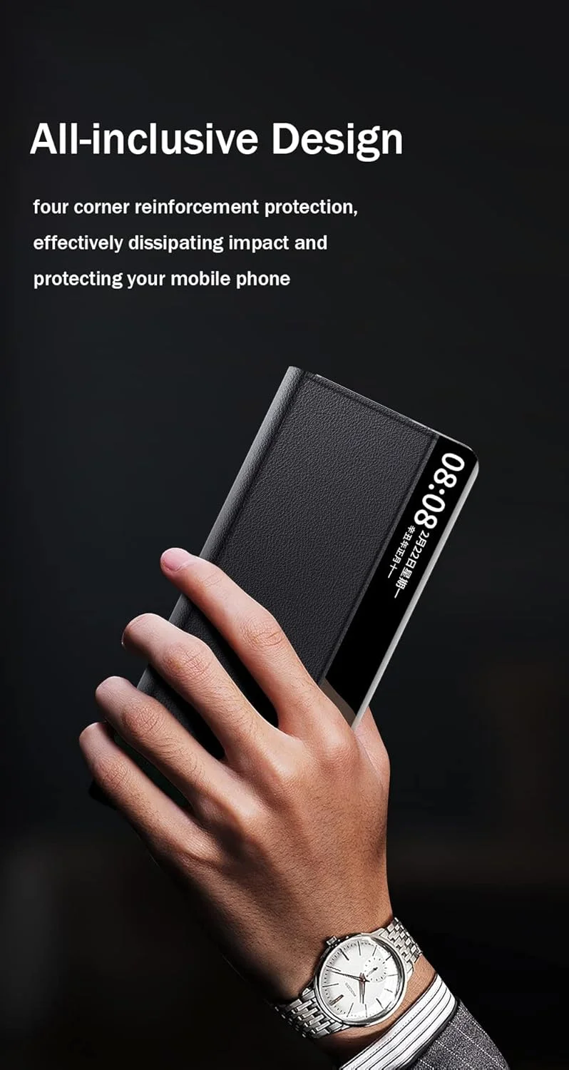 کاور گوشی هواوی میت X3 مدل OIATROE، کاور تاشو فوق العاده باریک، کاور هوشمند پنجره دار برای هواوی میت X3 - مشکی کاور گوشی هواوی میت X3 مدل OIATROE، کاور تاشو فوق العاده باریک، کاور هوشمند پنجره دار برای هواوی میت X3 - مشکی