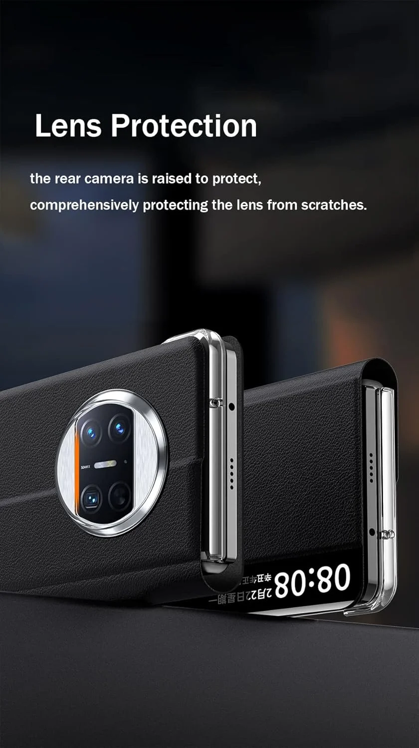 کاور گوشی هواوی میت X3 مدل OIATROE، کاور تاشو فوق العاده باریک، کاور هوشمند پنجره دار برای هواوی میت X3 - مشکی کاور گوشی هواوی میت X3 مدل OIATROE، کاور تاشو فوق العاده باریک، کاور هوشمند پنجره دار برای هواوی میت X3 - مشکی