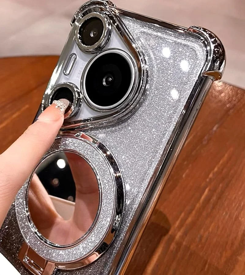 کاور مغناطیسی اکلیلی برای هوآوی Pura 70 Ultra با محافظ لنز دوربین، پایه درخشان، آینه، سازگاری با MagSafe، کاور گوشی ضد ضربه لوکس گرادیانی (نقره ای، هوآوی Pura 70 Ultra) کاور مغناطیسی اکلیلی برای هوآوی Pura 70 Ultra با محافظ لنز دوربین، پایه درخشان، آینه، سازگاری با MagSafe، کاور گوشی ضد ضربه لوکس گرادیانی (نقره ای، هوآوی Pura 70 Ultra)