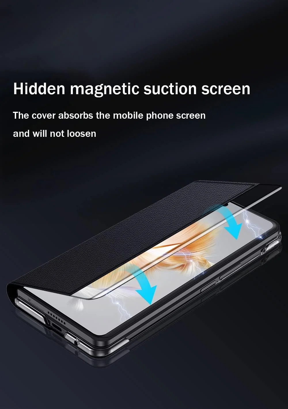 کاور گوشی هواوی میت X3 مدل OIATROE، کاور تاشو فوق العاده باریک، کاور هوشمند پنجره دار برای هواوی میت X3 - مشکی کاور گوشی هواوی میت X3 مدل OIATROE، کاور تاشو فوق العاده باریک، کاور هوشمند پنجره دار برای هواوی میت X3 - مشکی