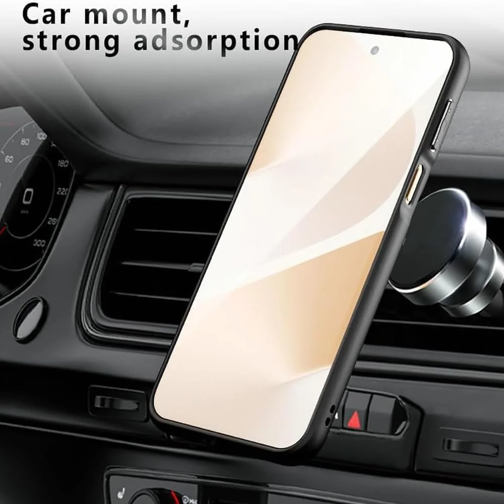 قاب مغناطیسی برای گوشی هواوی Pura 80 Pro/Pro+، [سازگار با Mag-Safe] [ضد خش] باریک با پشت مات نیمه شفاف و ضربه گیر نرم، کاور ضد ضربه برای گوشی Pura 80 Pro 5G، مشکی