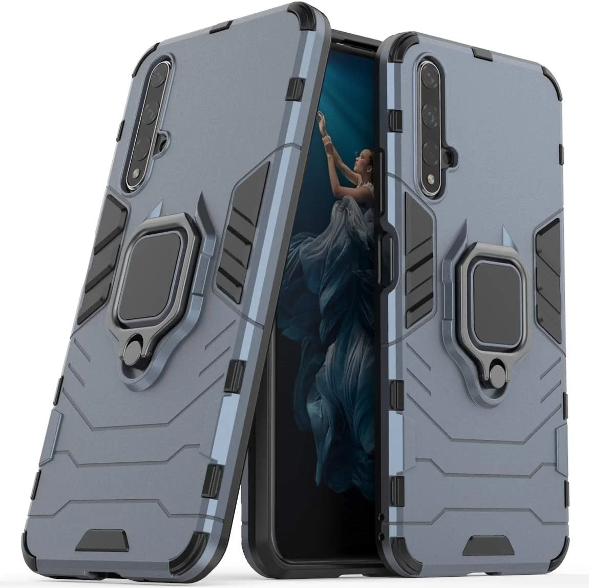 قاب محافظ گوشی هوآوی نوا 5T مایجین، با حلقه فلزی، پایه استند، ضد ضربه، سپر سخت (سازگار با نگهدارنده مغناطیسی خودرو)، پوشش دو لایه مقاوم برای هوآوی نوا 5T، آنر 20، آنر 20S (آبی تیره) قاب محافظ گوشی هوآوی نوا 5T مایجین، با حلقه فلزی، پایه استند، ضد ضربه، سپر سخت (سازگار با نگهدارنده مغناطیسی خودرو)، پوشش دو لایه مقاوم برای هوآوی نوا 5T، آنر 20، آنر 20S (آبی تیره)