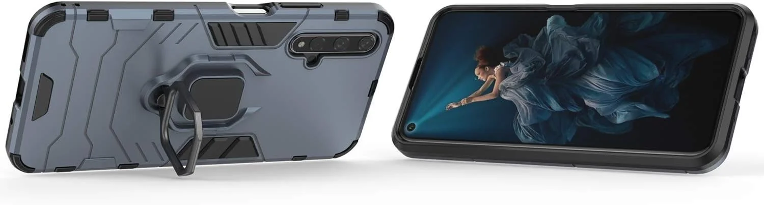 قاب محافظ گوشی هوآوی نوا 5T مایجین، با حلقه فلزی، پایه استند، ضد ضربه، سپر سخت (سازگار با نگهدارنده مغناطیسی خودرو)، پوشش دو لایه مقاوم برای هوآوی نوا 5T، آنر 20، آنر 20S (آبی تیره) قاب محافظ گوشی هوآوی نوا 5T مایجین، با حلقه فلزی، پایه استند، ضد ضربه، سپر سخت (سازگار با نگهدارنده مغناطیسی خودرو)، پوشش دو لایه مقاوم برای هوآوی نوا 5T، آنر 20، آنر 20S (آبی تیره)