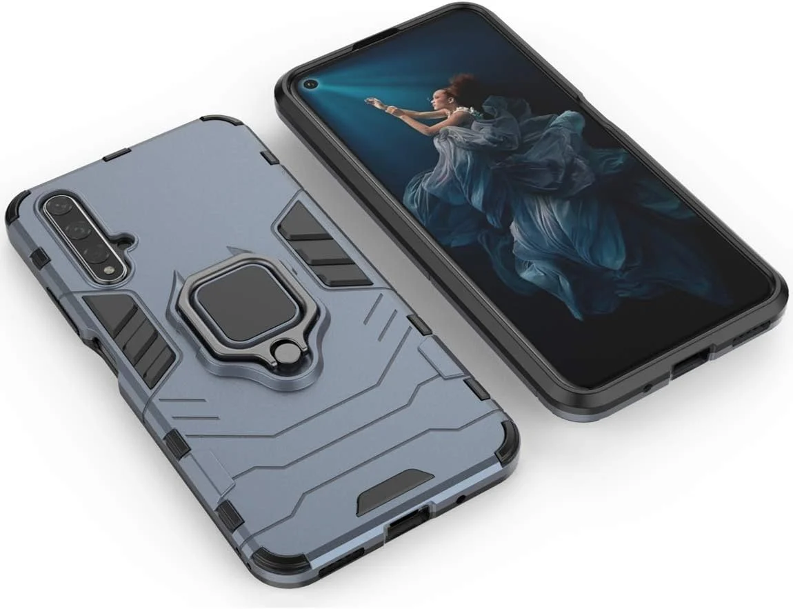 قاب محافظ گوشی هوآوی نوا 5T مایجین، با حلقه فلزی، پایه استند، ضد ضربه، سپر سخت (سازگار با نگهدارنده مغناطیسی خودرو)، پوشش دو لایه مقاوم برای هوآوی نوا 5T، آنر 20، آنر 20S (آبی تیره) قاب محافظ گوشی هوآوی نوا 5T مایجین، با حلقه فلزی، پایه استند، ضد ضربه، سپر سخت (سازگار با نگهدارنده مغناطیسی خودرو)، پوشش دو لایه مقاوم برای هوآوی نوا 5T، آنر 20، آنر 20S (آبی تیره)