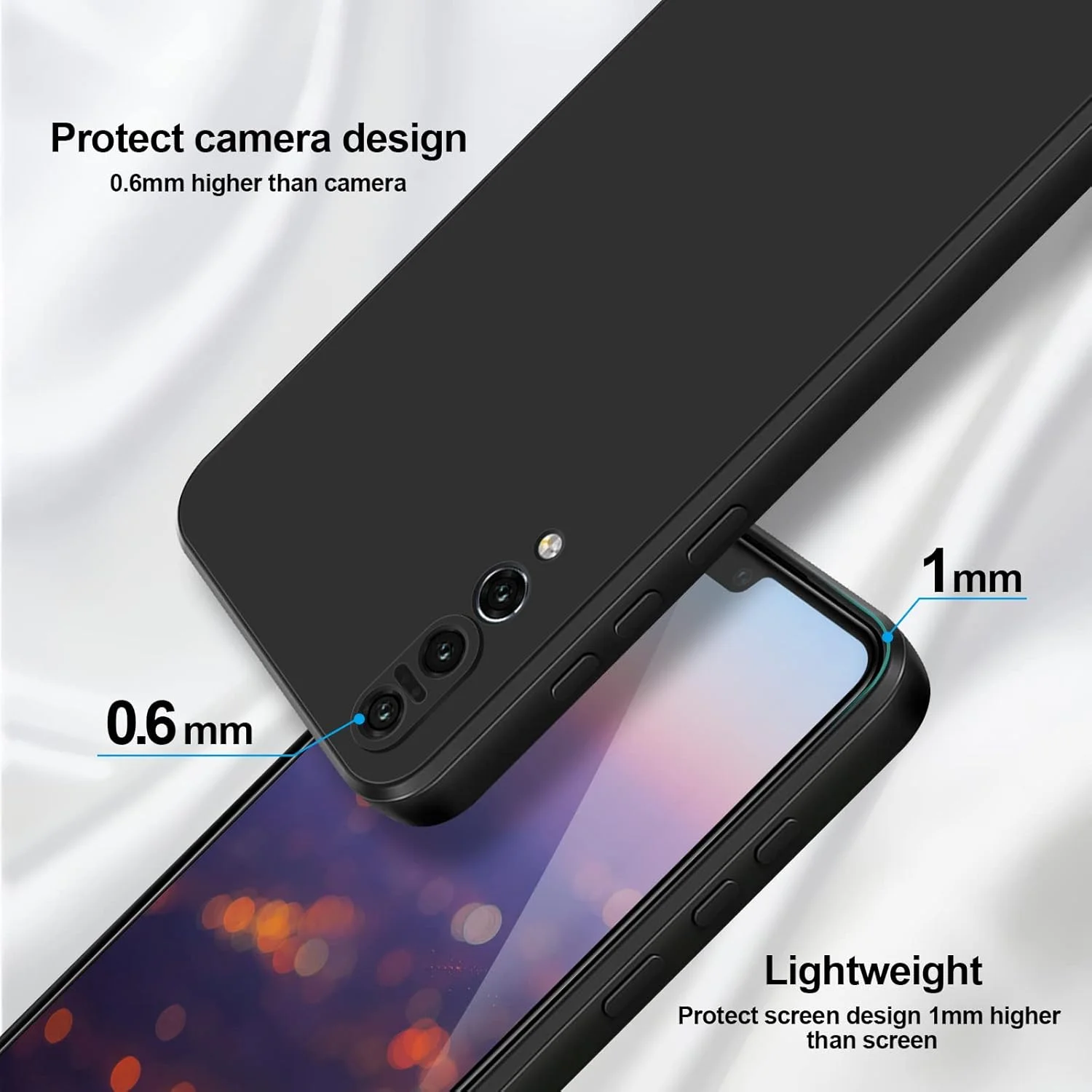 کاور سیلیکونی مایع Giioon سازگار با هوآوی P20 پرو، کاور ابریشمی تمام بدنه، محافظت 360 درجه دوربین، پوشش محافظ ضد ضربه با آستر میکروفیبر (مشکی) کاور سیلیکونی مایع Giioon سازگار با هوآوی P20 پرو، کاور ابریشمی تمام بدنه، محافظت 360 درجه دوربین، پوشش محافظ ضد ضربه با آستر میکروفیبر (مشکی)