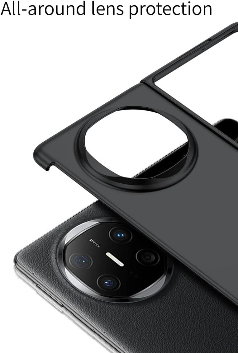 کاور سیلیکونی Zuooiec برای HUAWEI Mate X6 (2025)، محافظت از لولا، با حس پوست، PC سخت، ضد اثر انگشت، ضد خش، ضد افتادن (مشکی)